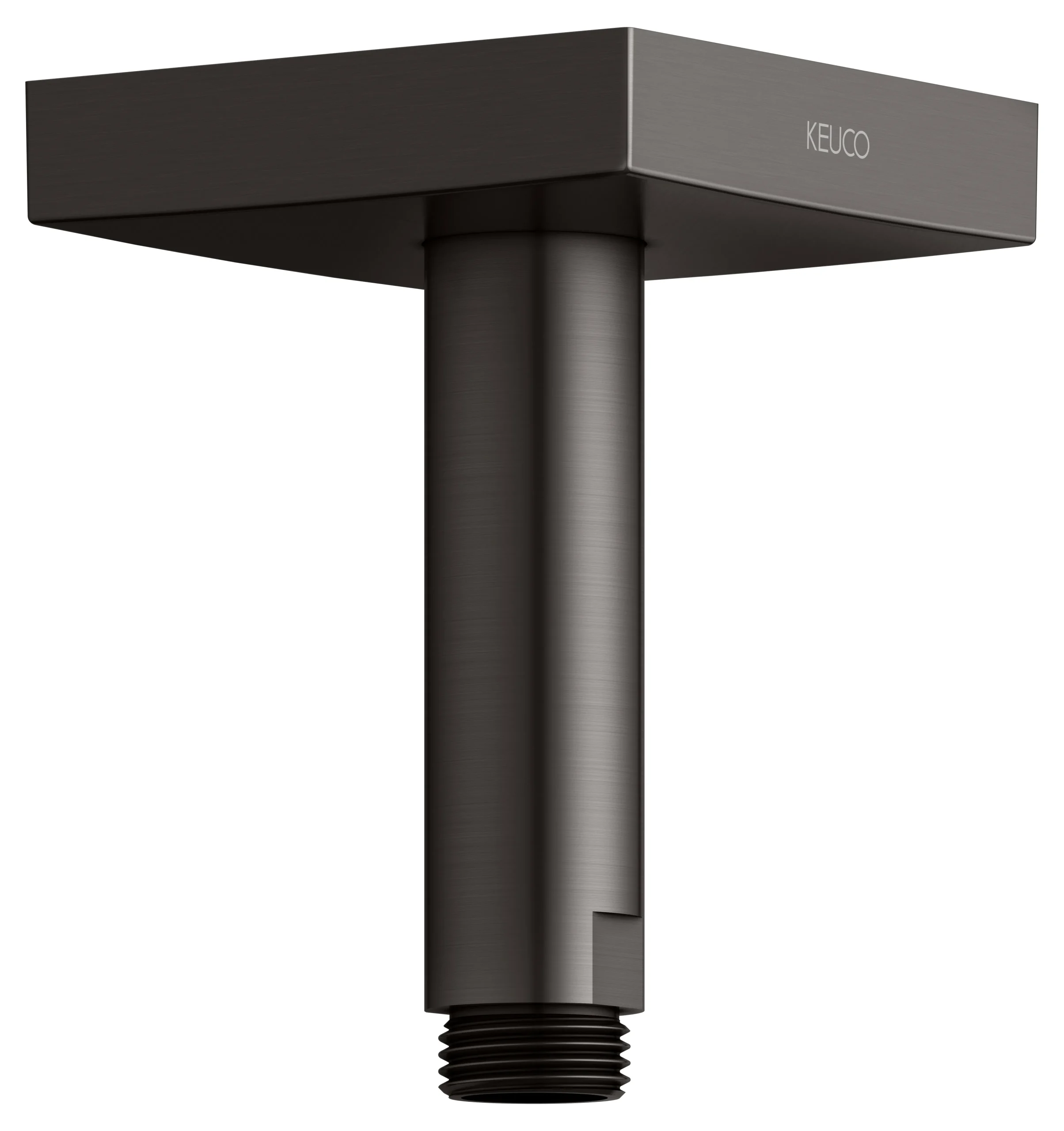 Brausen und Brausezubehör Brausearm Deckenanschluss 100 mm Titanschwarz gebürstet