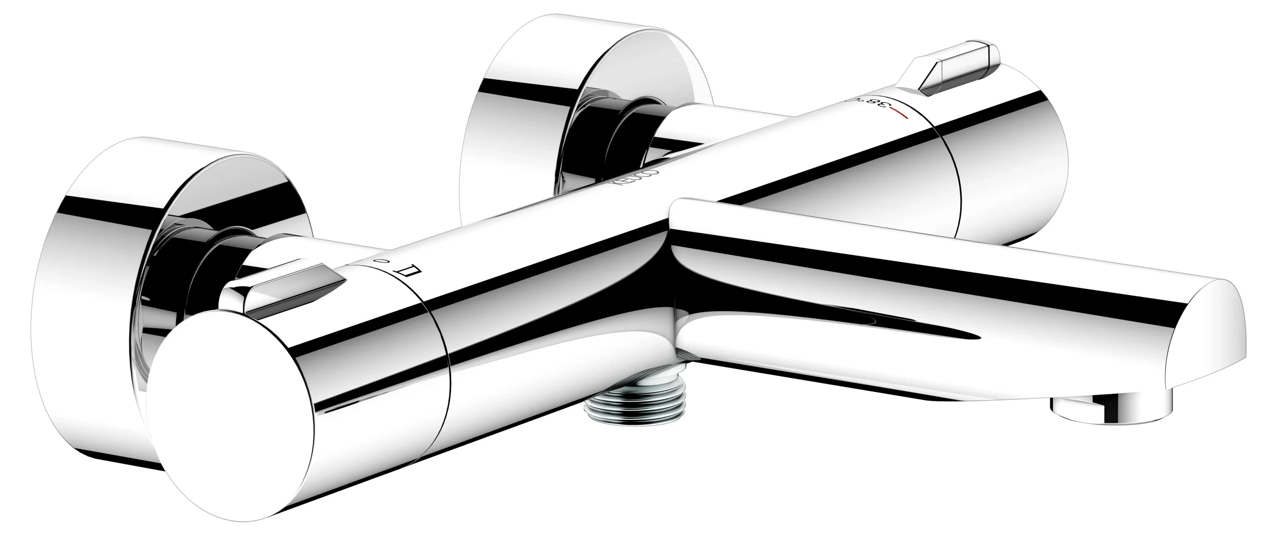Plan blue Thermostat-Wannenarmatur Aufputz verchromt