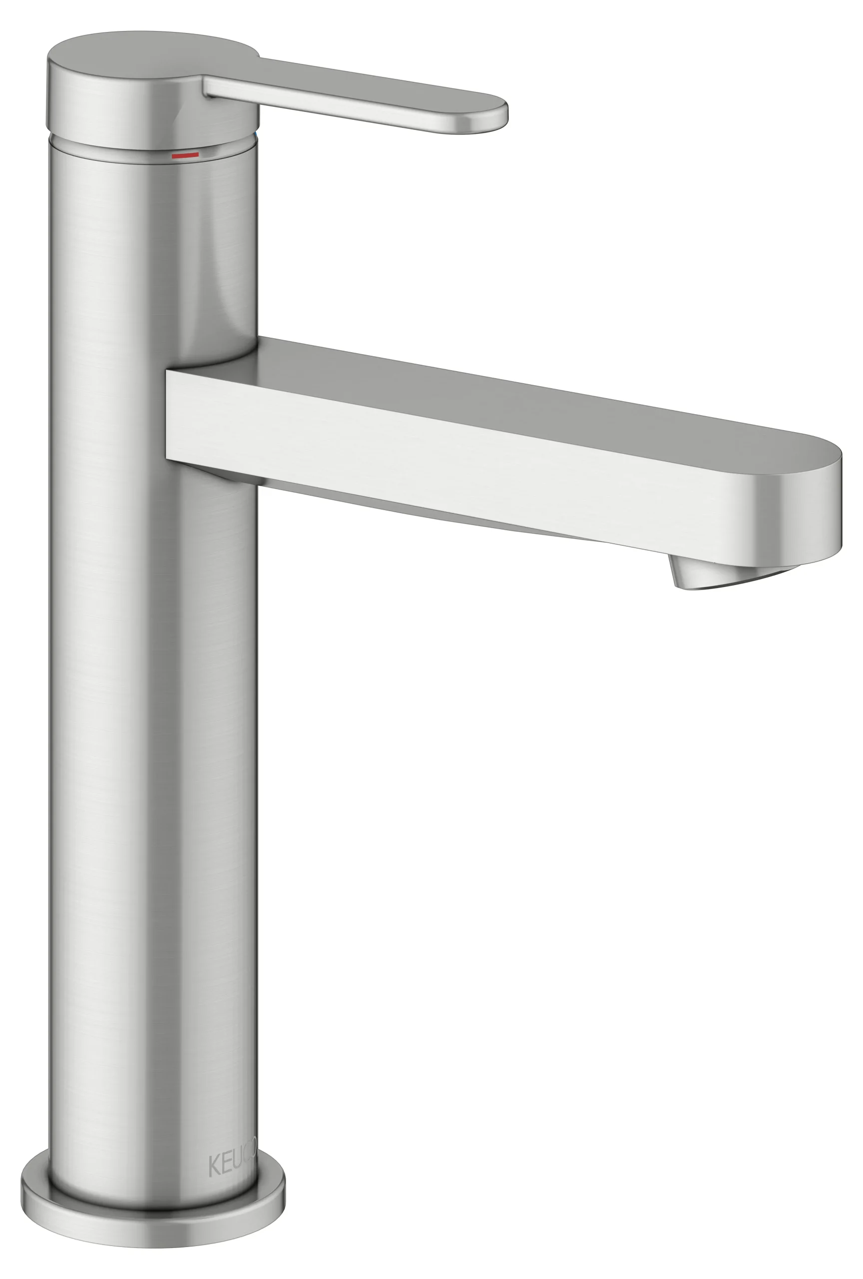 IXMO Einhebel-Waschtischmischer 130 IXMO Flat, Rosette rund Edelstahl-fin.