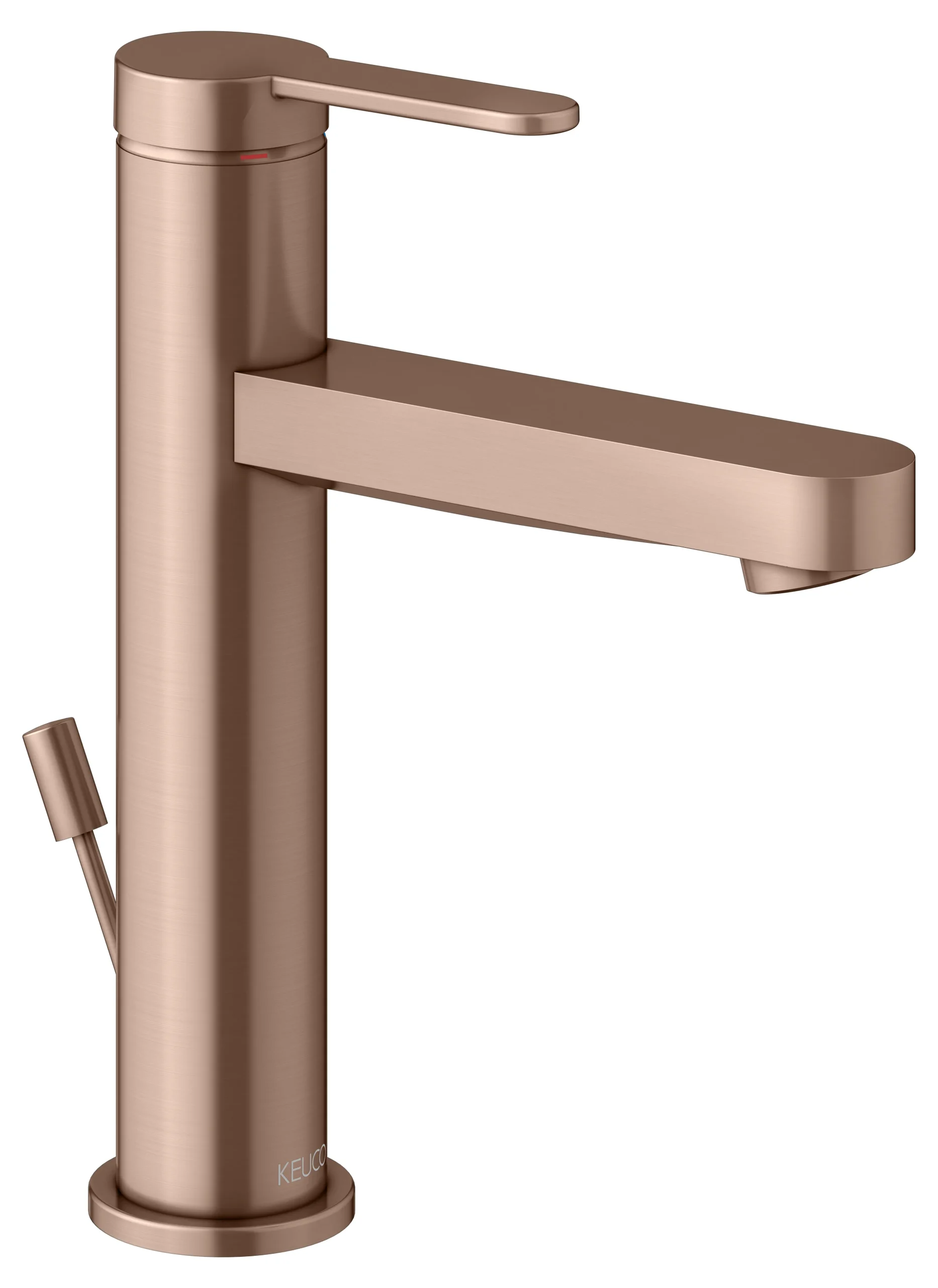 IXMO Einhebel-Waschtischmischer 130 IXMO Flat, Rosette rund Rotgold gebürstet