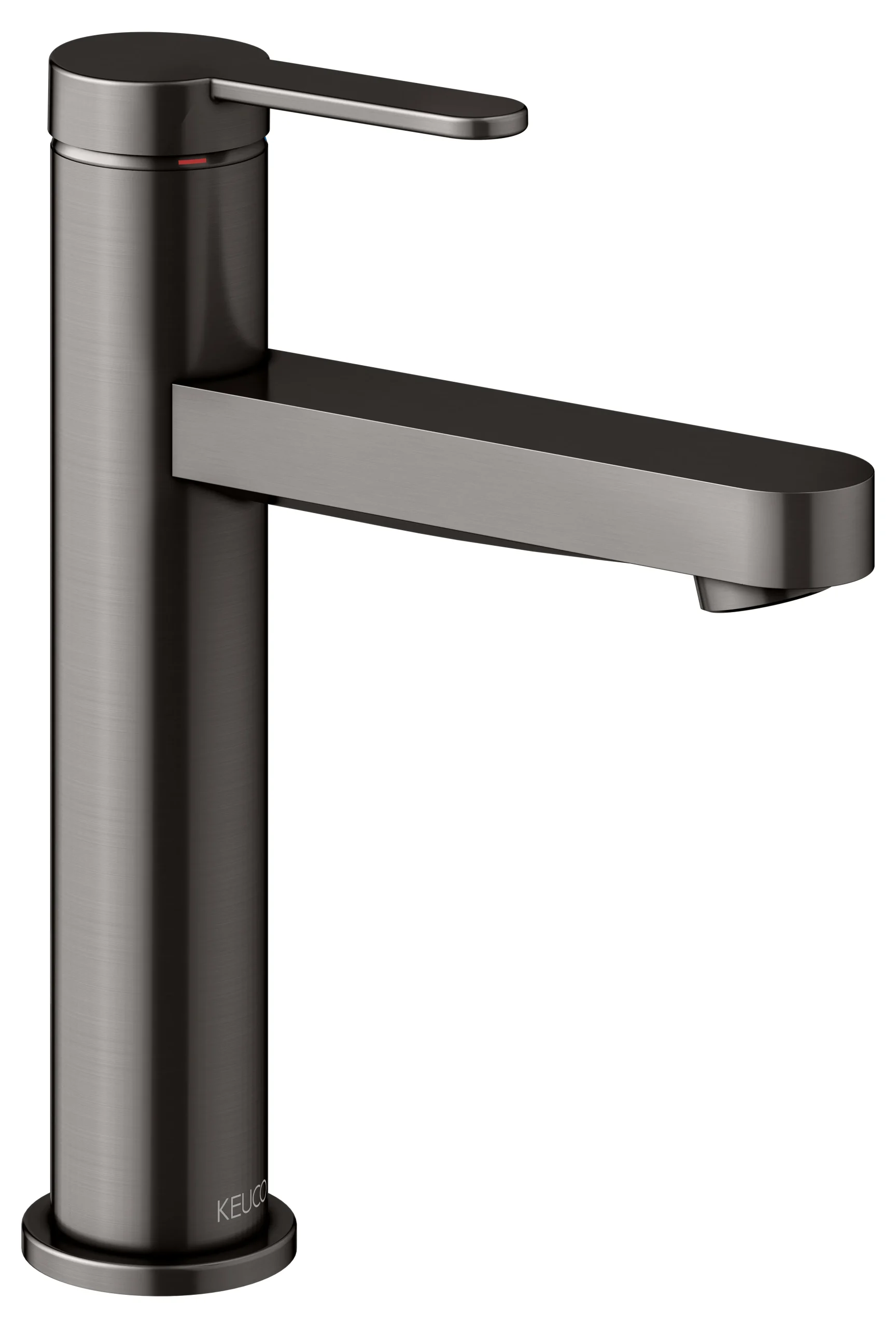 IXMO Einhebel-Waschtischmischer 130 IXMO Flat, Rosette rund Titanschwarz geb.