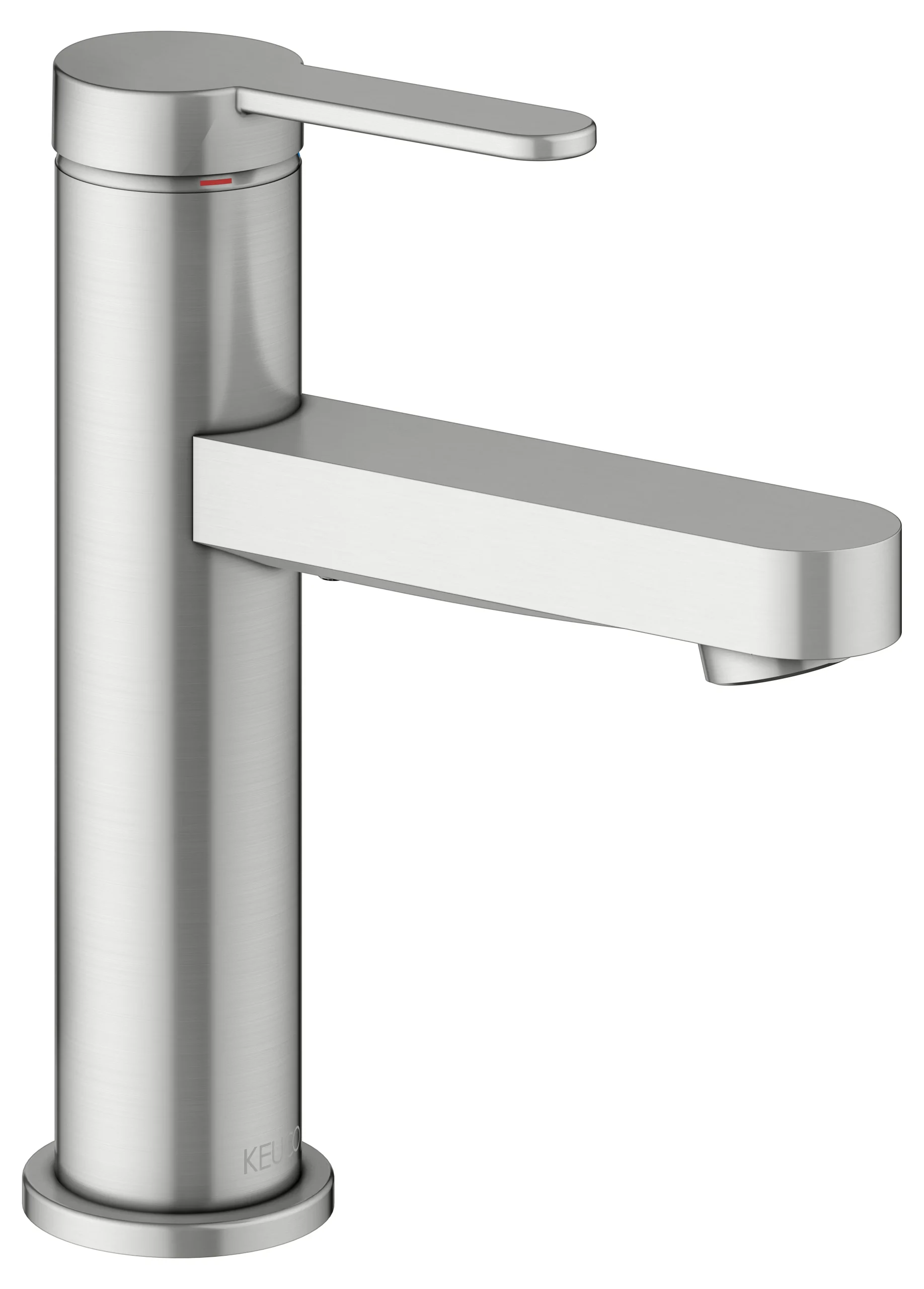 IXMO Einhebel-Waschtischmischer 100 IXMO Flat, Rosette rund Edelstahl-finish