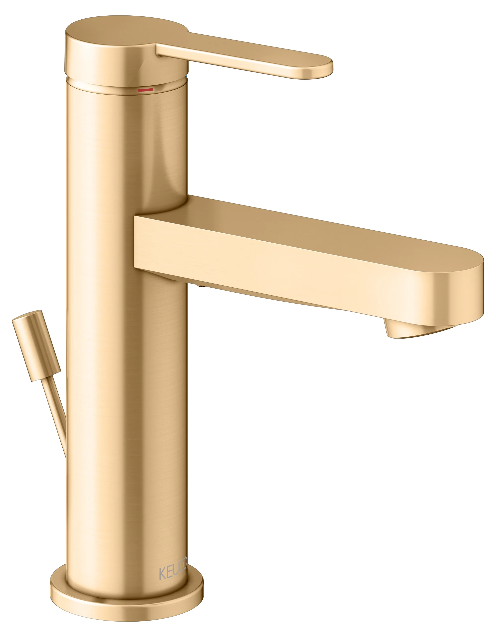 IXMO Einhebel-Waschtischmischer 100 IXMO Flat, Rosette rund Messing geb