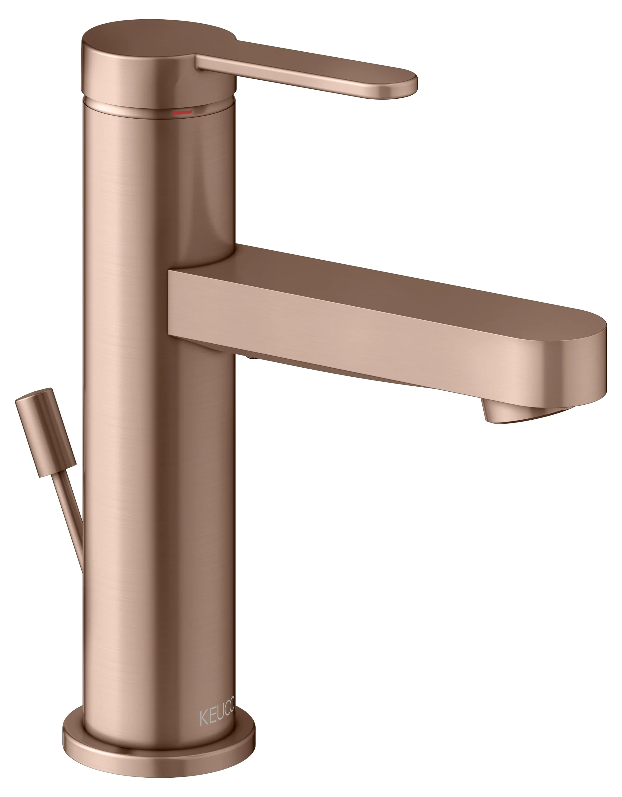 IXMO Einhebel-Waschtischmischer 100 IXMO Flat, Rosette rund Rotgold gebürstet