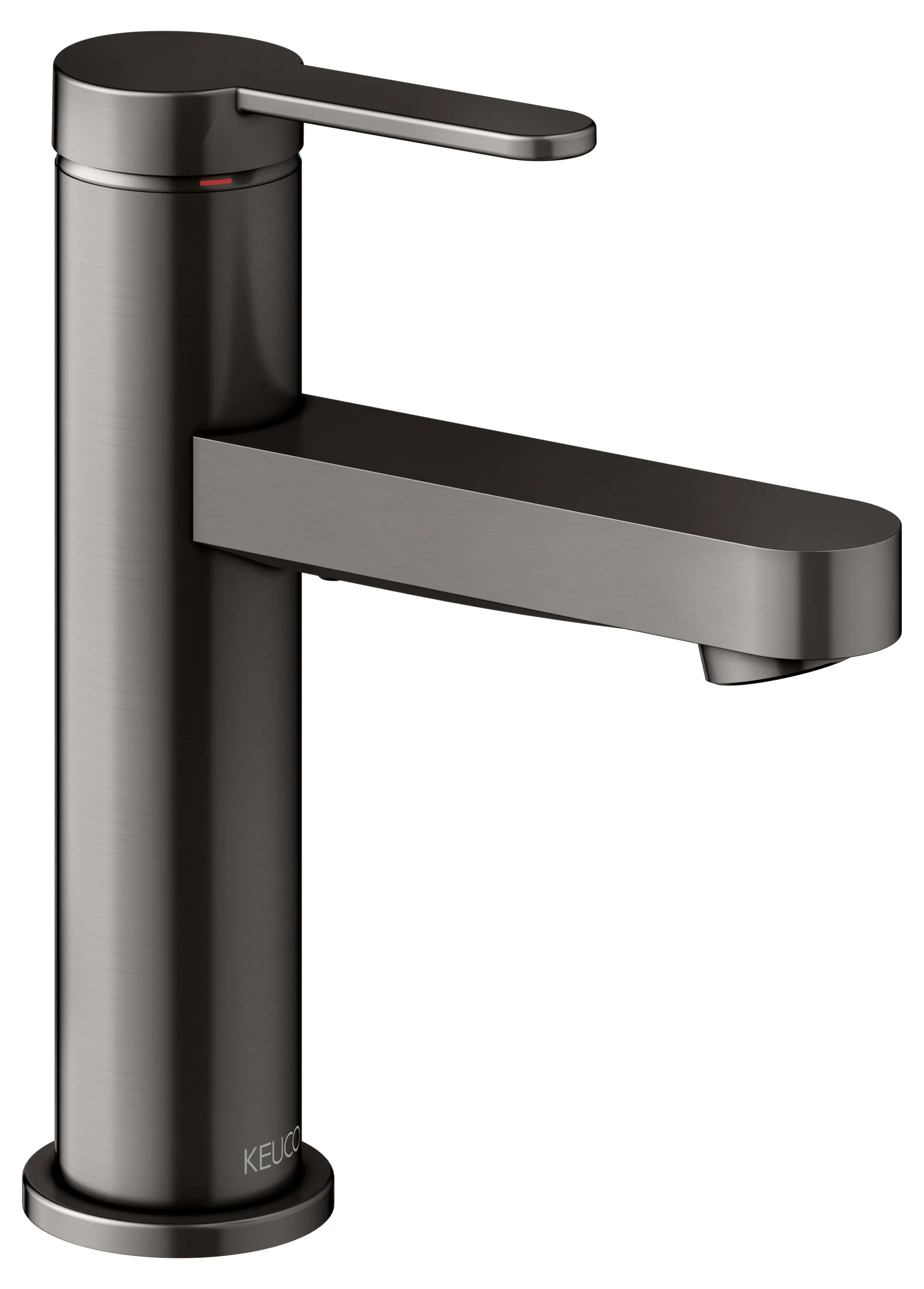 IXMO Einhebel-Waschtischmischer 100 IXMO Flat, Rosette rund Titanschwarz geb.