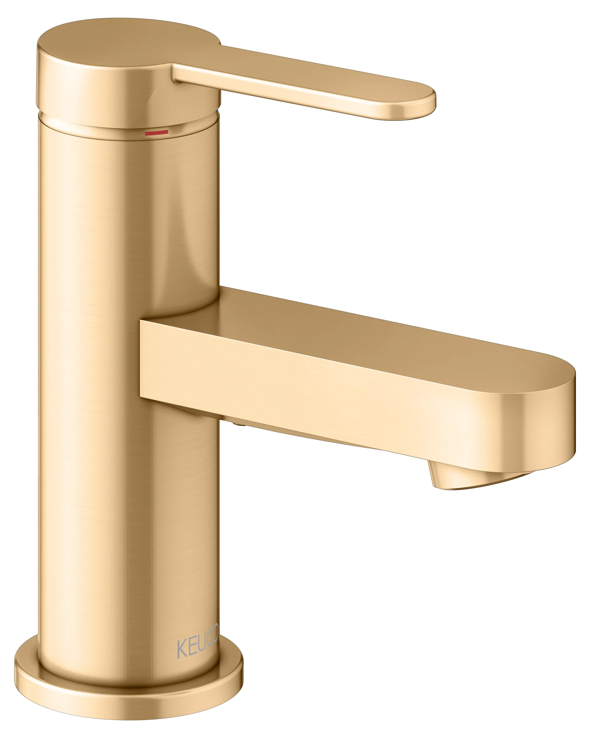 IXMO Einhebel-Waschtischmischer 60 IXMO Flat, Rosette rund Messing geb.