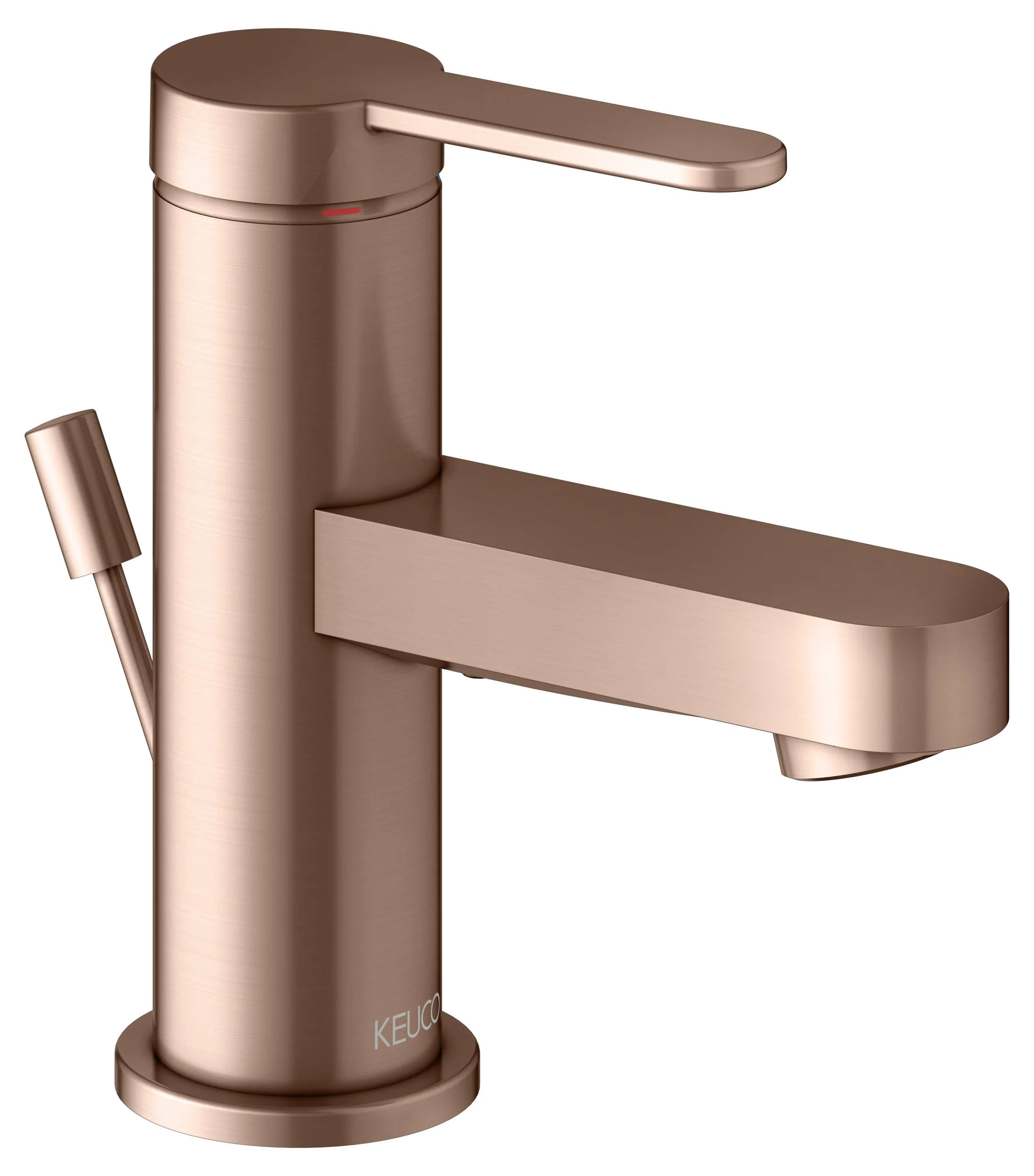 IXMO Einhebel-Waschtischmischer 60 IXMO Flat, Rosette rund Rotgold gebürstet