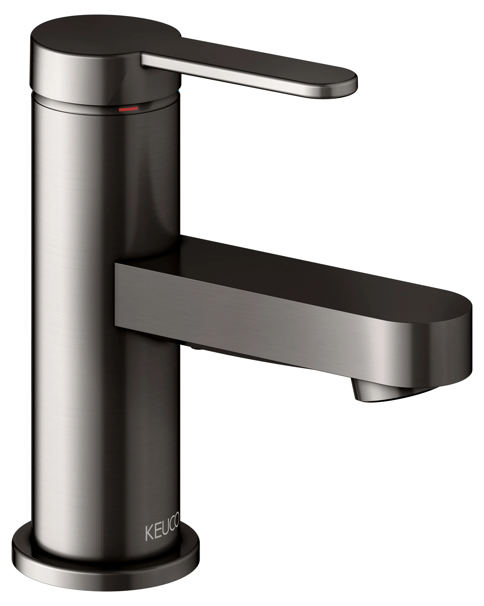 IXMO Einhebel-Waschtischmischer 60 IXMO Flat, Rosette rund Titanschwarz geb.