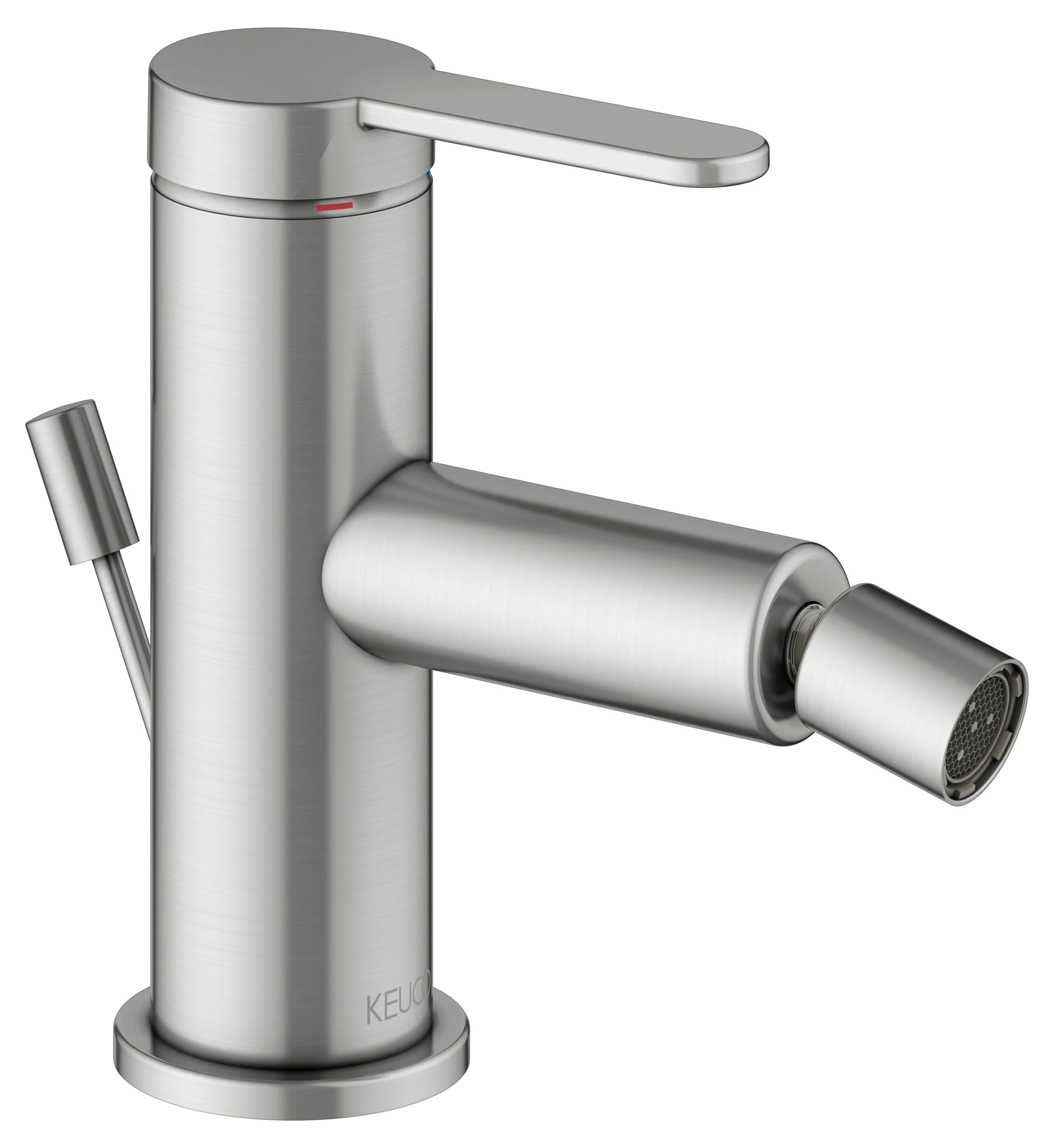 IXMO Einhebel-Bidetmischer IXMO Flat, Rosette rund Edelstahl-finish