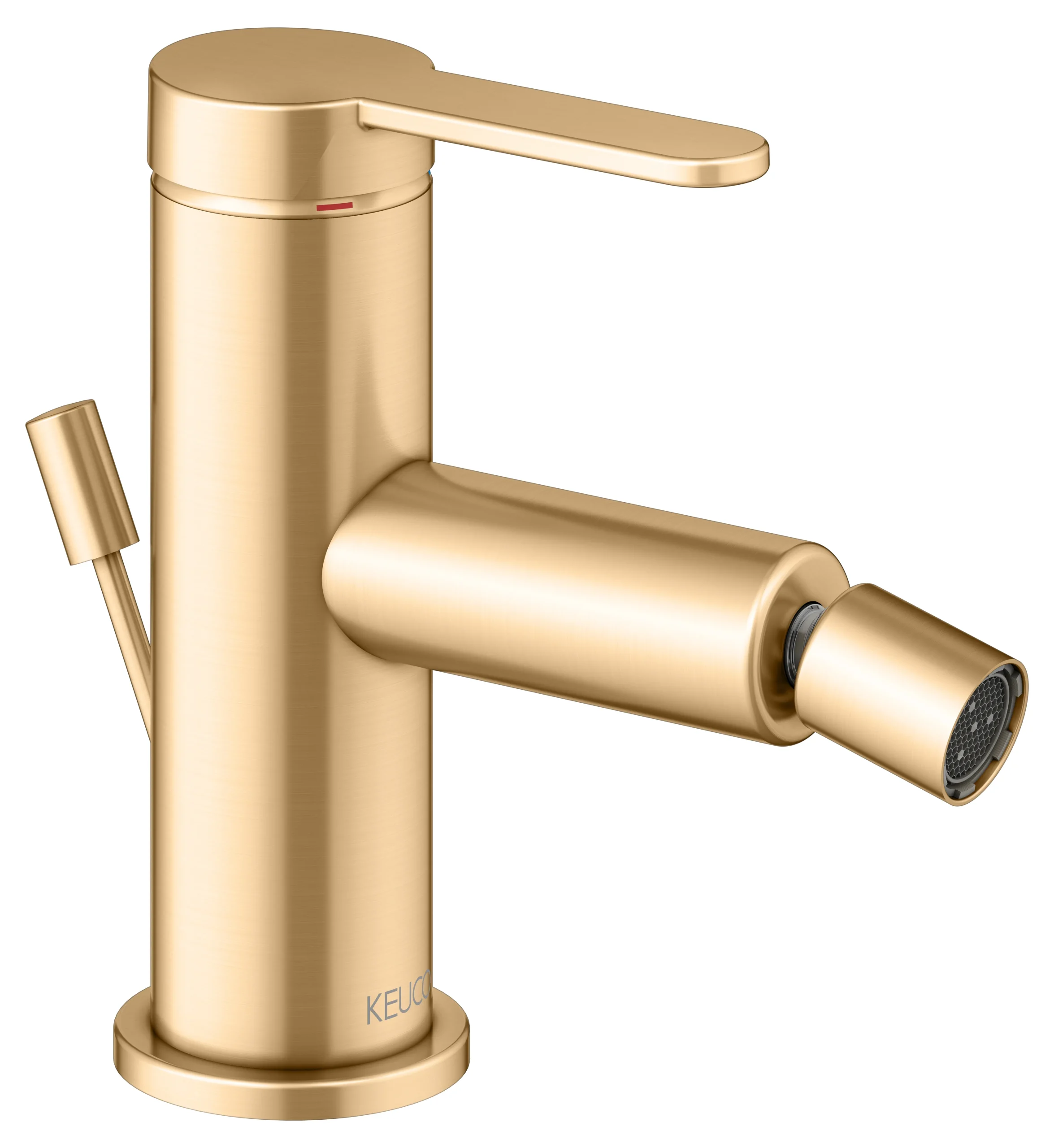 IXMO Einhebel-Bidetmischer IXMO Flat, Rosette rund Messing gebürstet