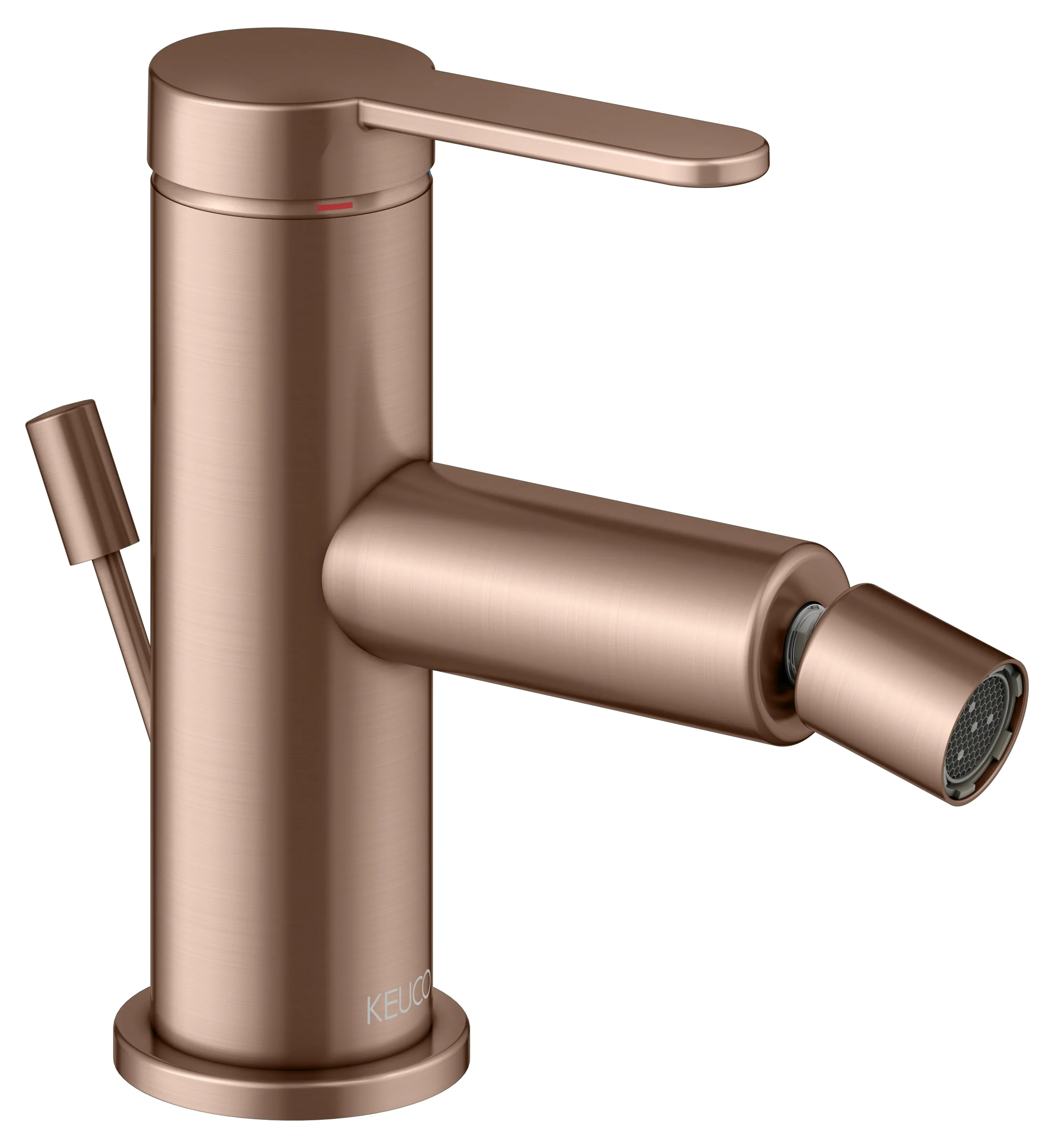 IXMO Einhebel-Bidetmischer IXMO Flat, Rosette rund Rotgold gebürstet