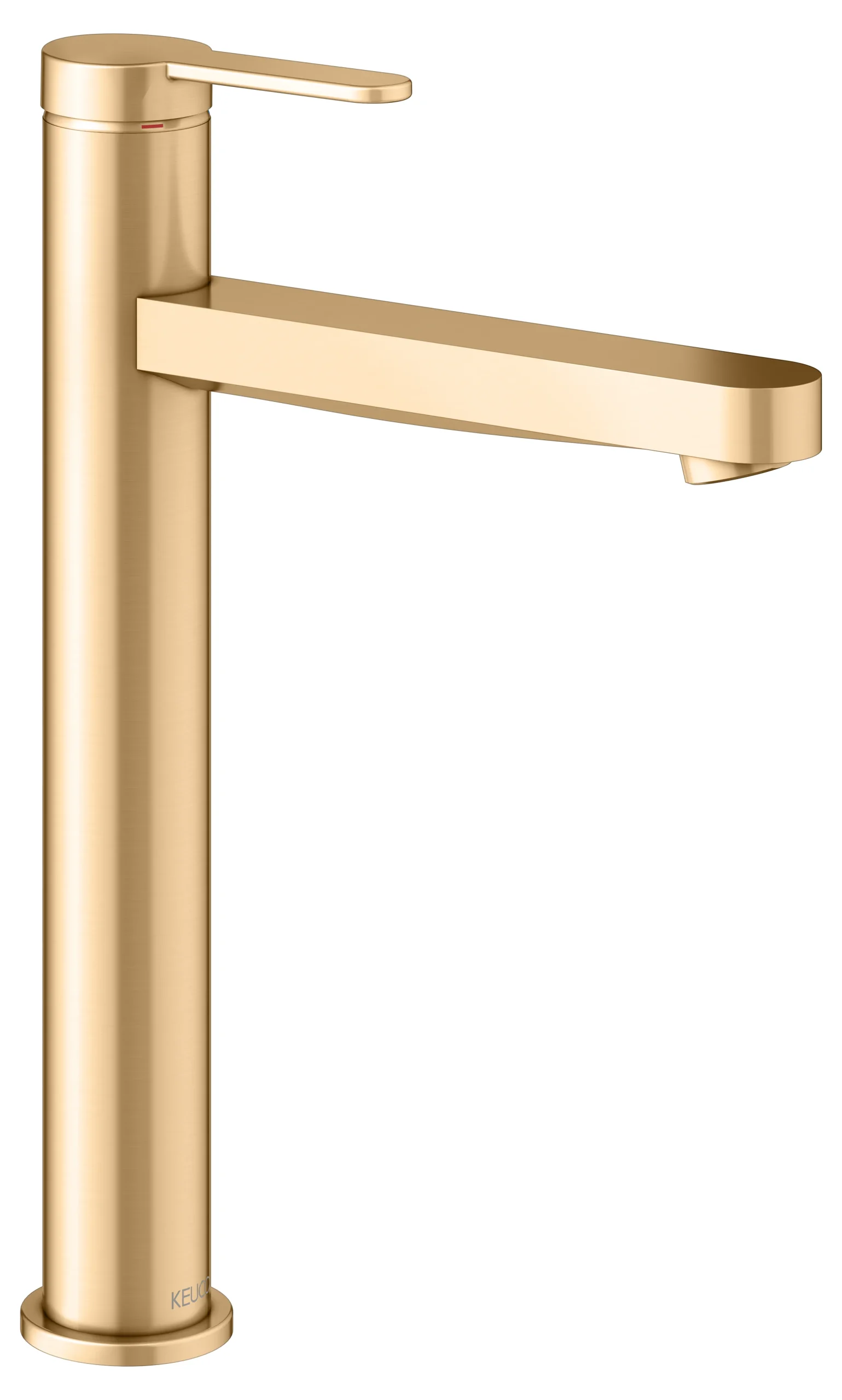 IXMO Einhebel-Waschtischmischer 210 IXMO Flat, Rosette rund Messing gebürstet