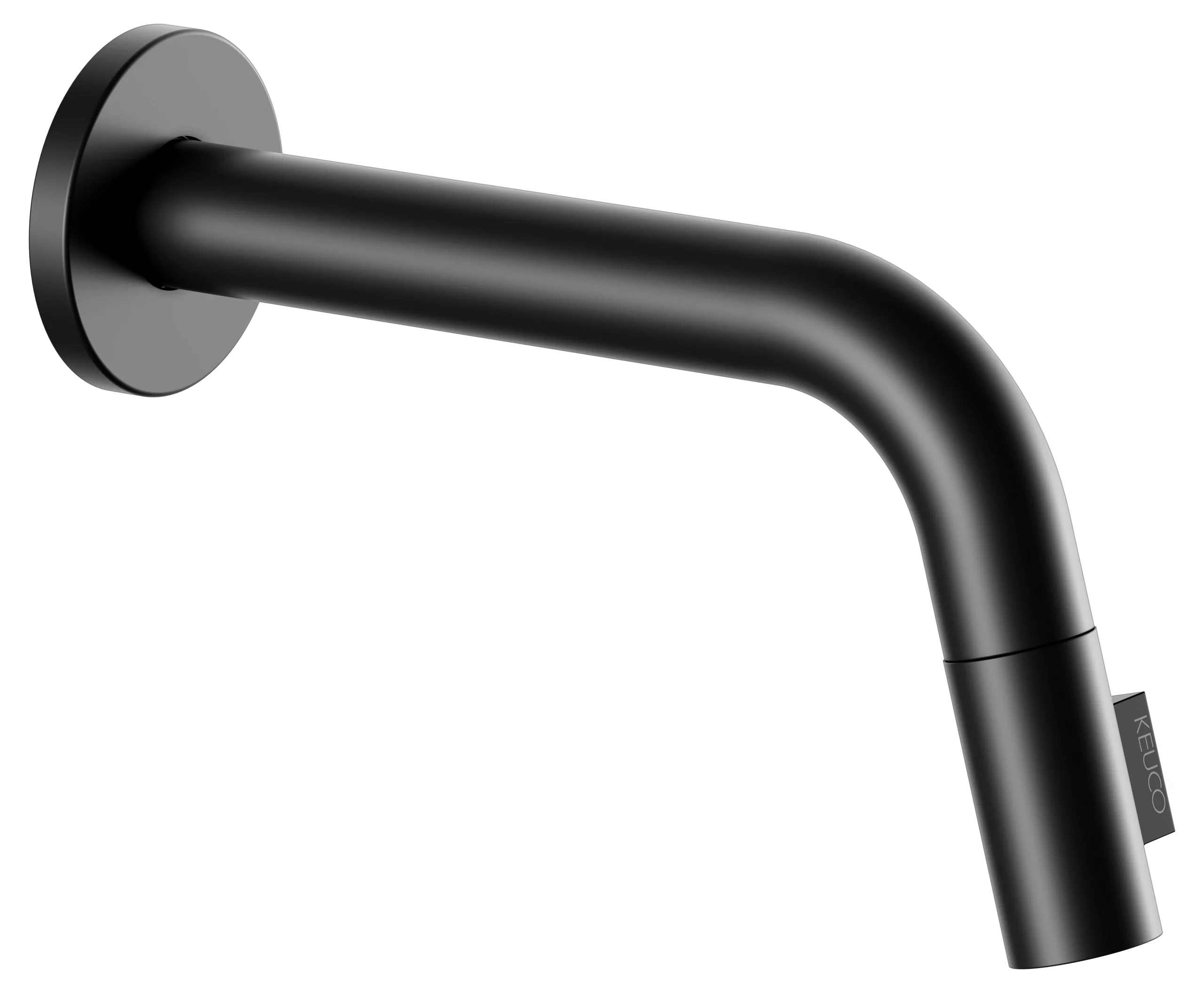 IXMO Wandauslaufventil UP für Wandmontage, rund Ausladung 185 mm / IXMO Soft schwarz matt