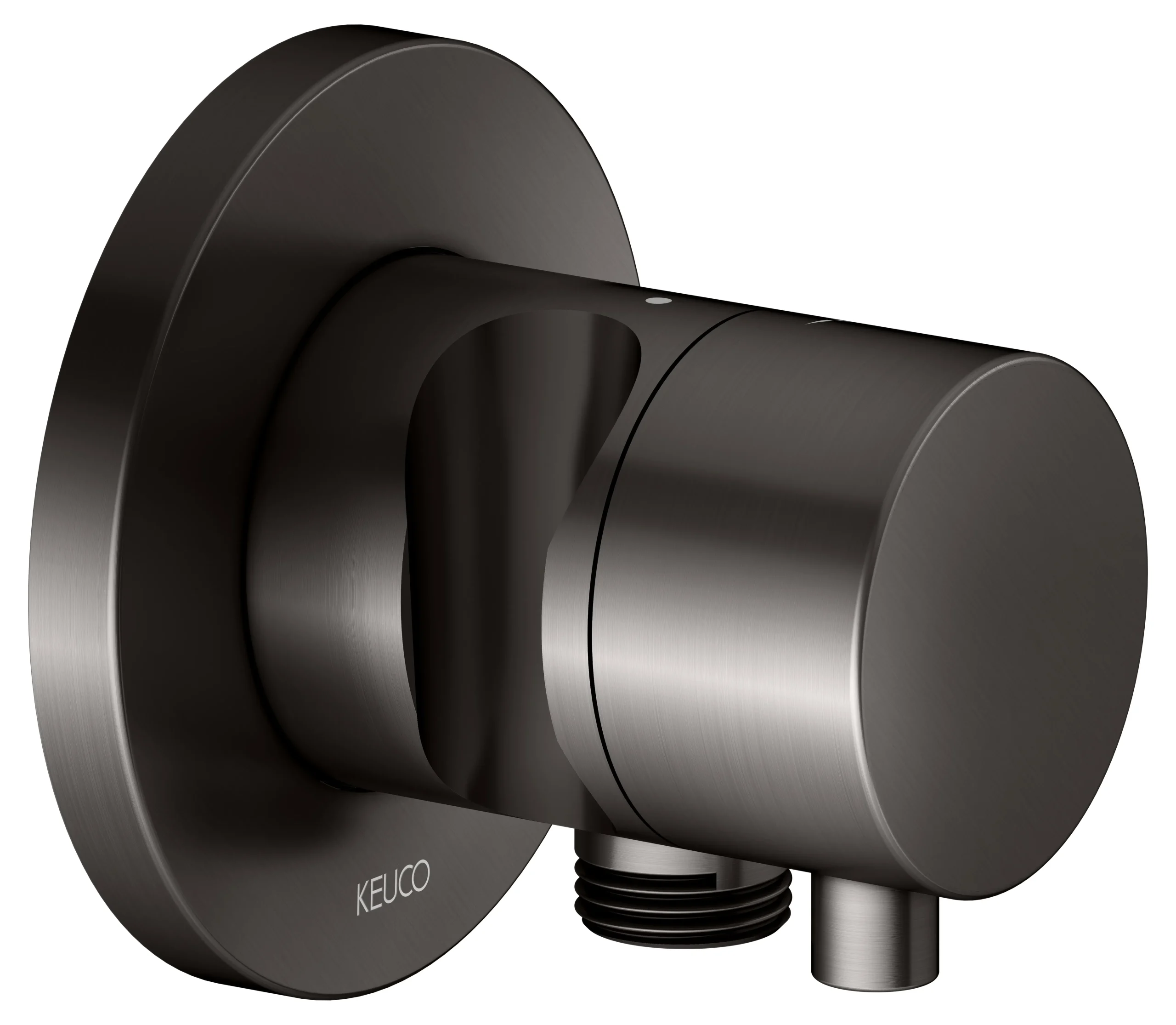 IXMO Absperrventil UP DN15 IXMO Comfort, rund Titanschwarz gebürstet