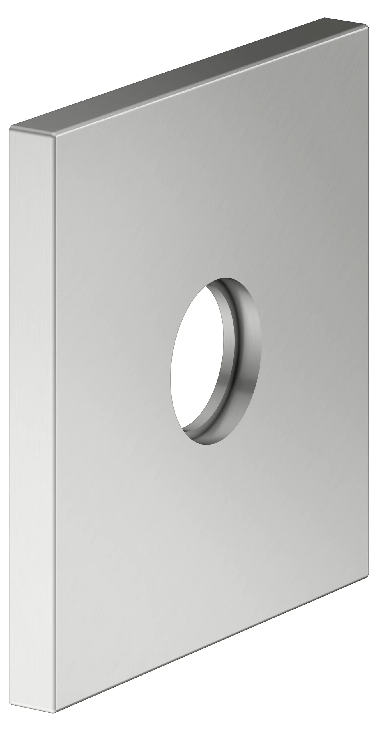 IXMO Wandrosette eckig 105 x 105 mm Edelstahl-finish