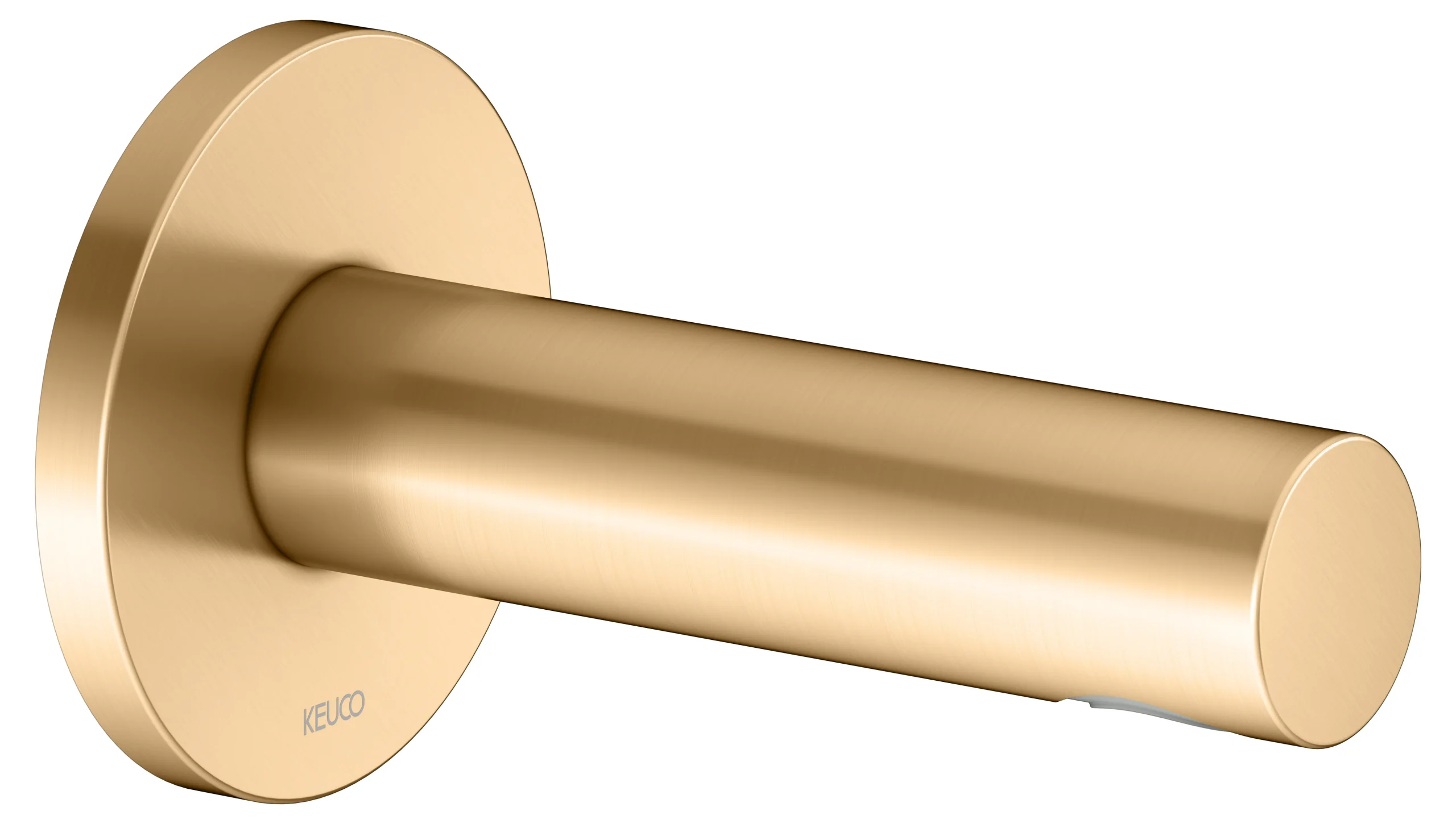 IXMO Wanneneinlauf DN15 Ausladung 130 mm Messing gebürstet rund