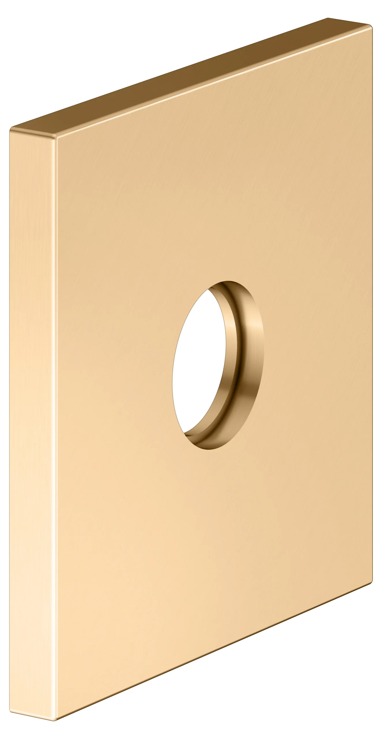 IXMO Wandrosette eckig 105 x 105 mm Messing gebürstet