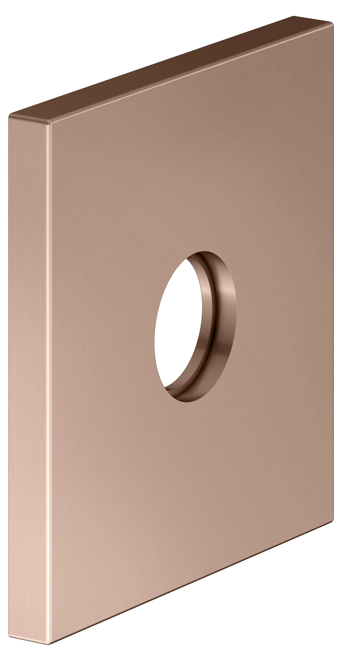 IXMO Wandrosette eckig 105 x 105 mm Rotgold gebürstet