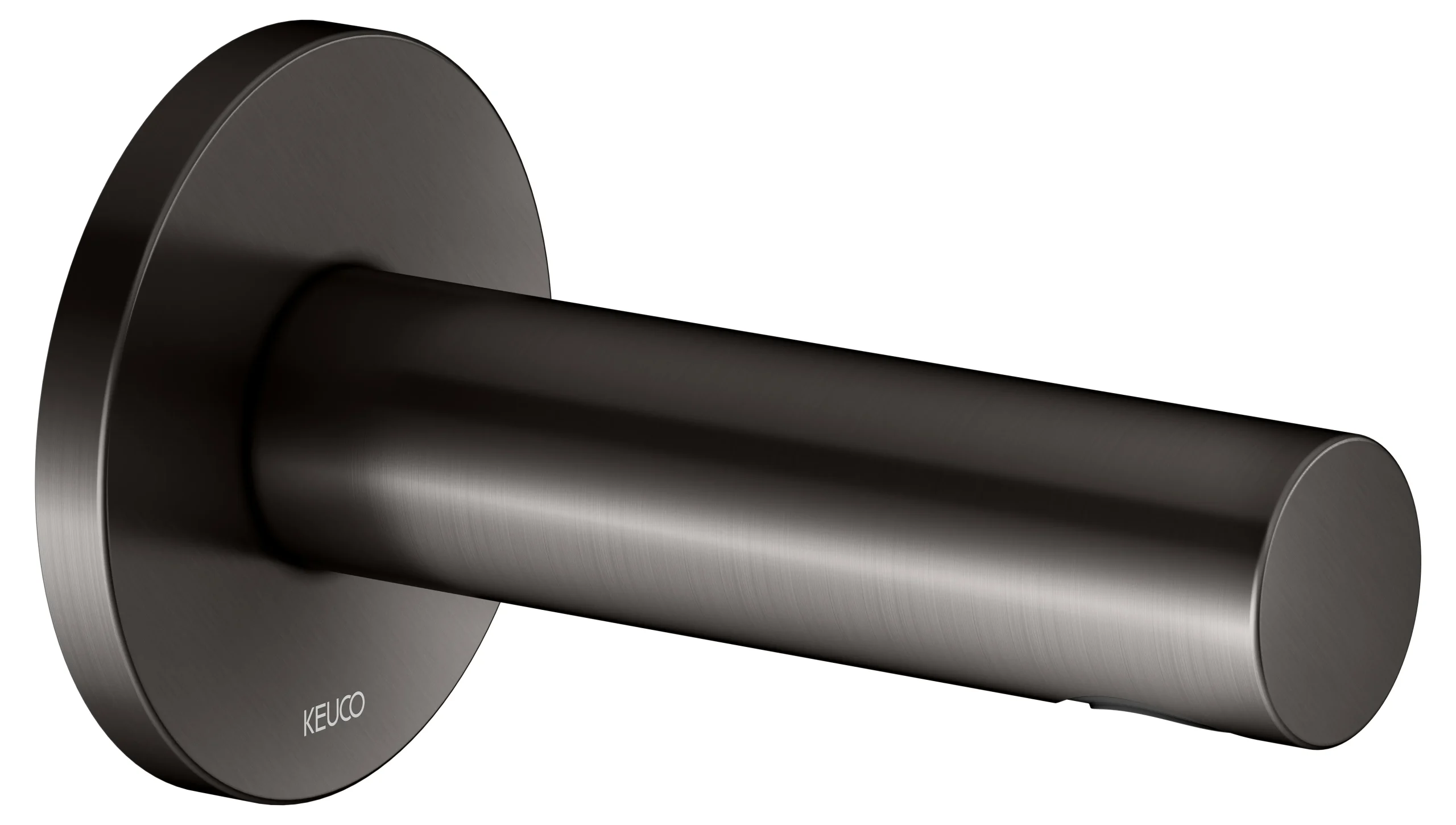 IXMO Wanneneinlauf DN15 Ausladung 130 mm Titanschwarz gebürstet rund