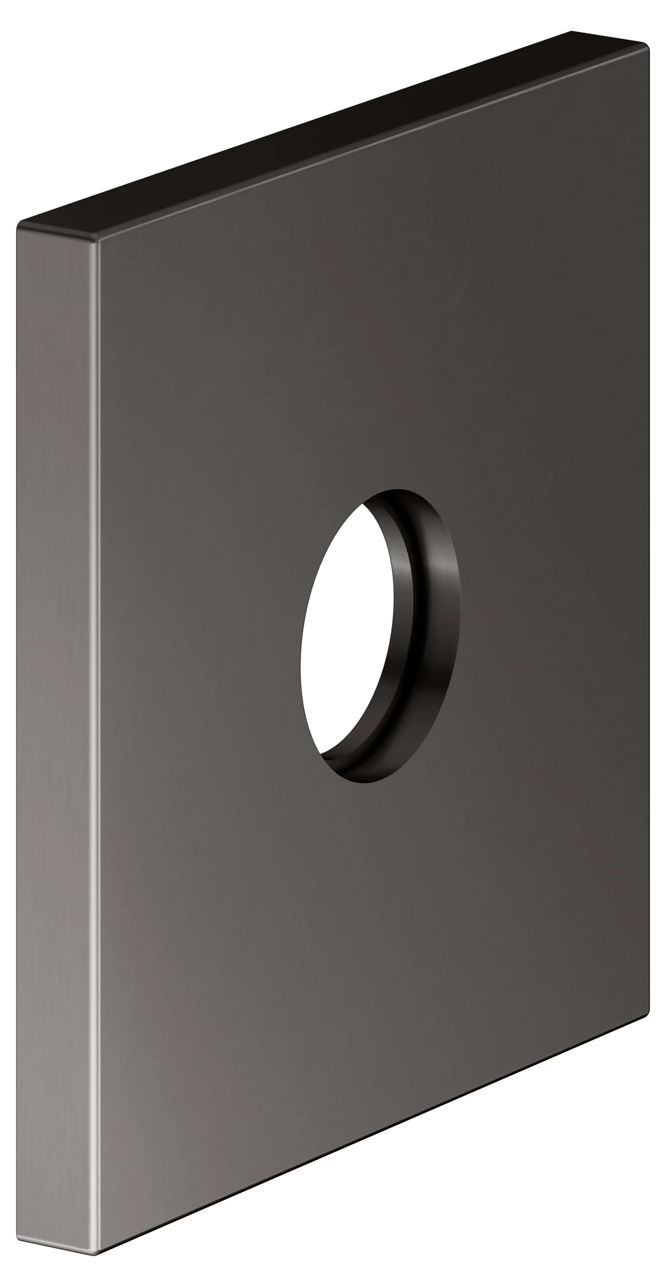 IXMO Wandrosette eckig 105 x 105 mm Titanschwarz gebürstet