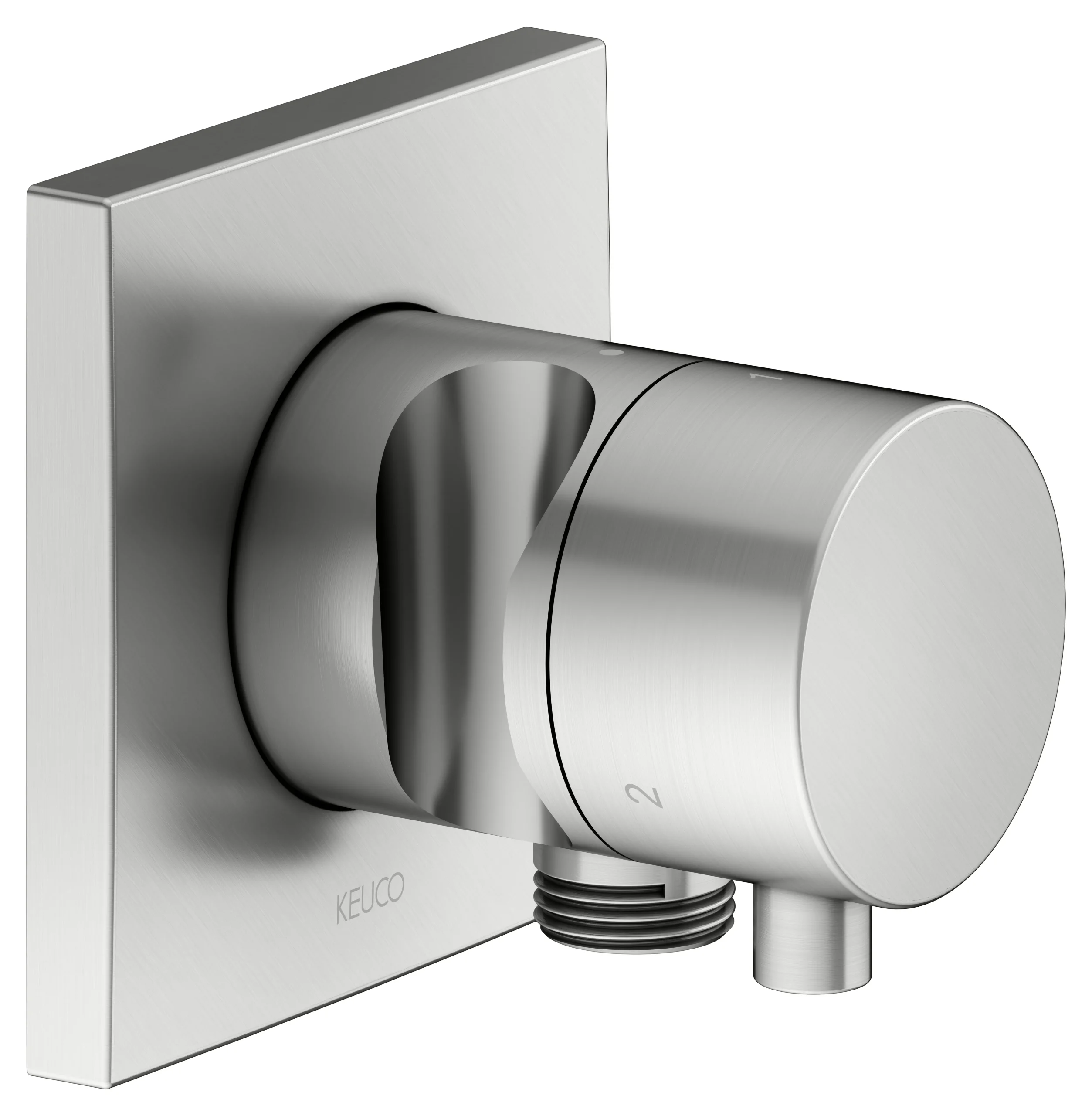 IXMO 3-Wege Umstellventil UP DN15 IXMO Comfort, eckig Edelstahl-fini