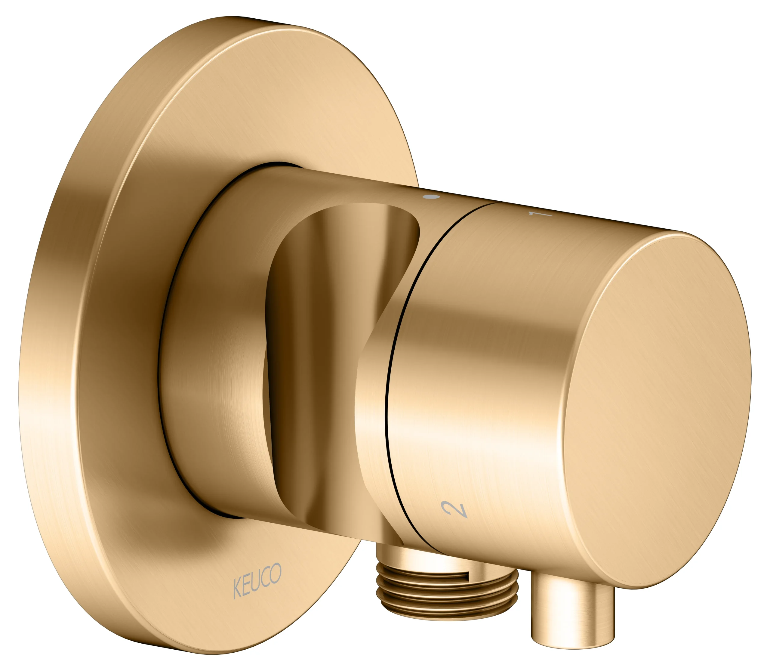 IXMO 3-Wege Umstellventil UP DN15 IXMO Comfort, rund Messing gebürstet