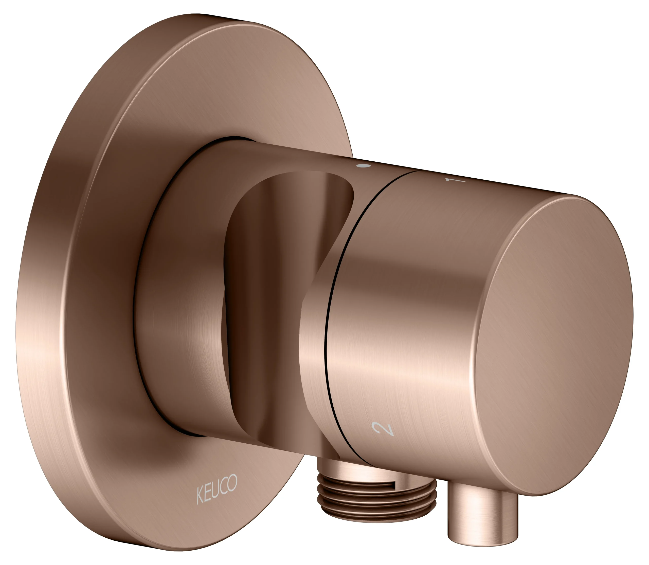 IXMO 3-Wege Umstellventil UP DN15 IXMO Comfort, rund Rotgold gebürstet