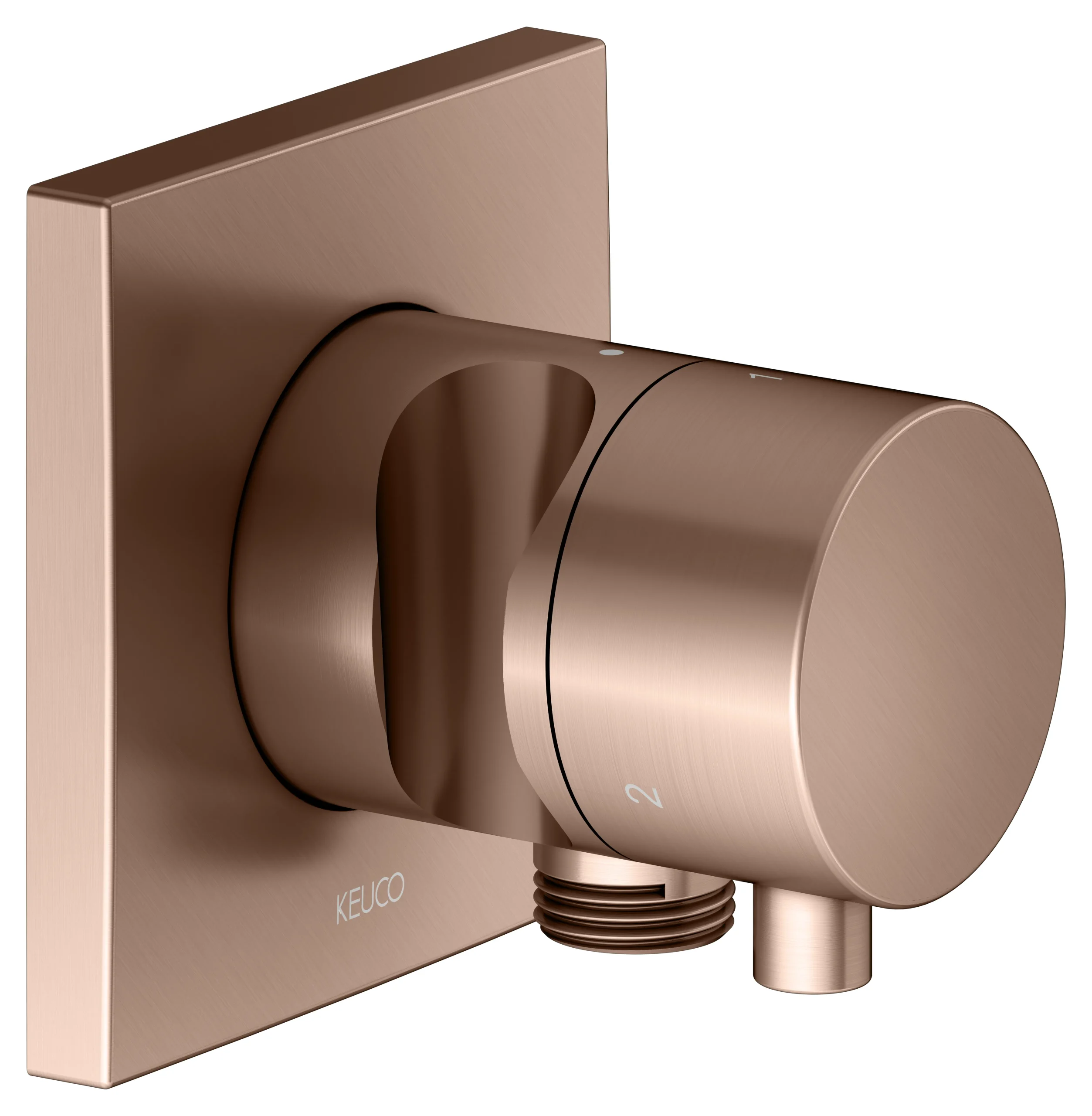 IXMO 3-Wege Umstellventil UP DN15 IXMO Comfort, eckig Rotgold gebürstet