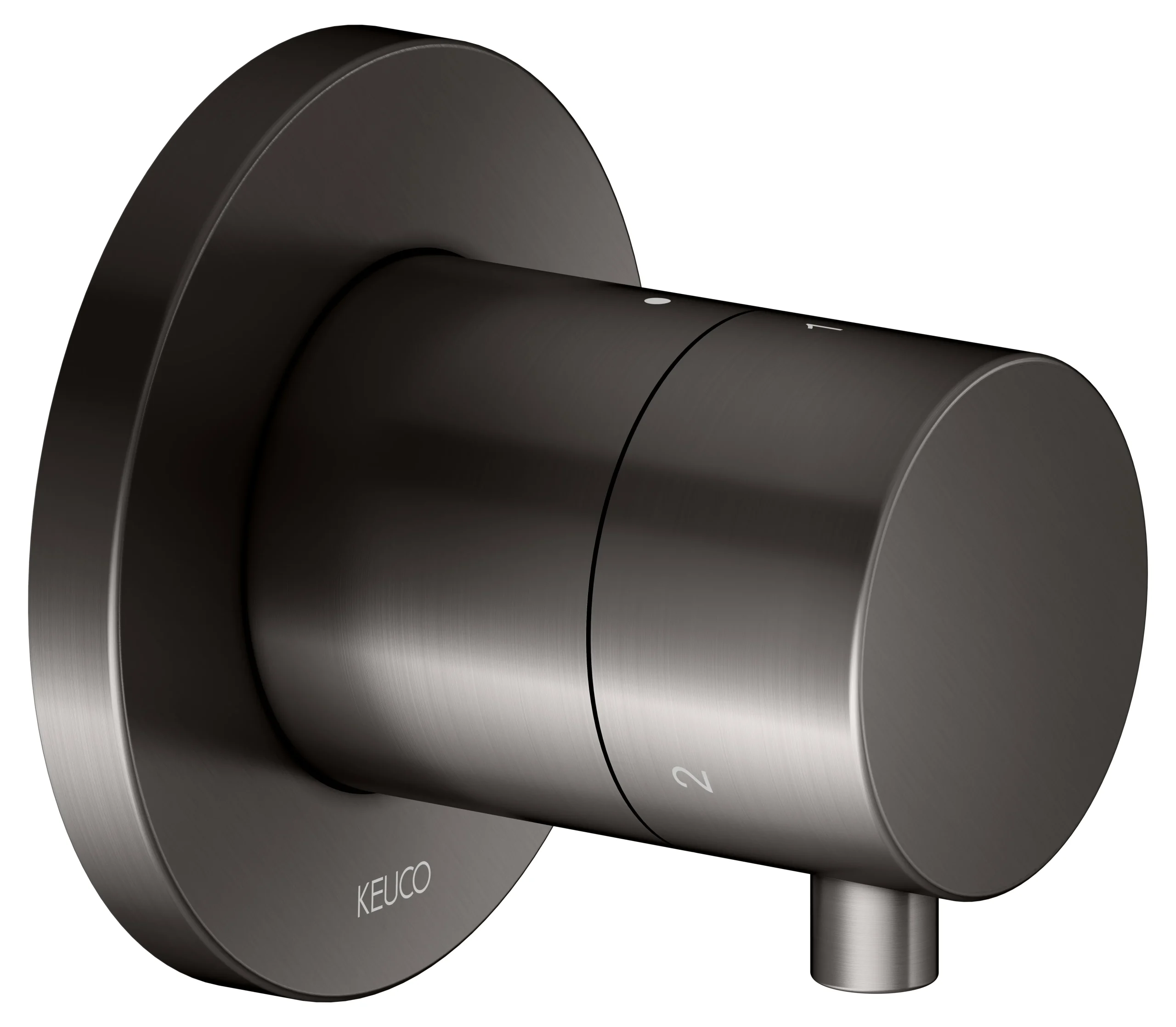 IXMO 3-Wege Umstellventil UP DN15 Titanschwarz gebürstet