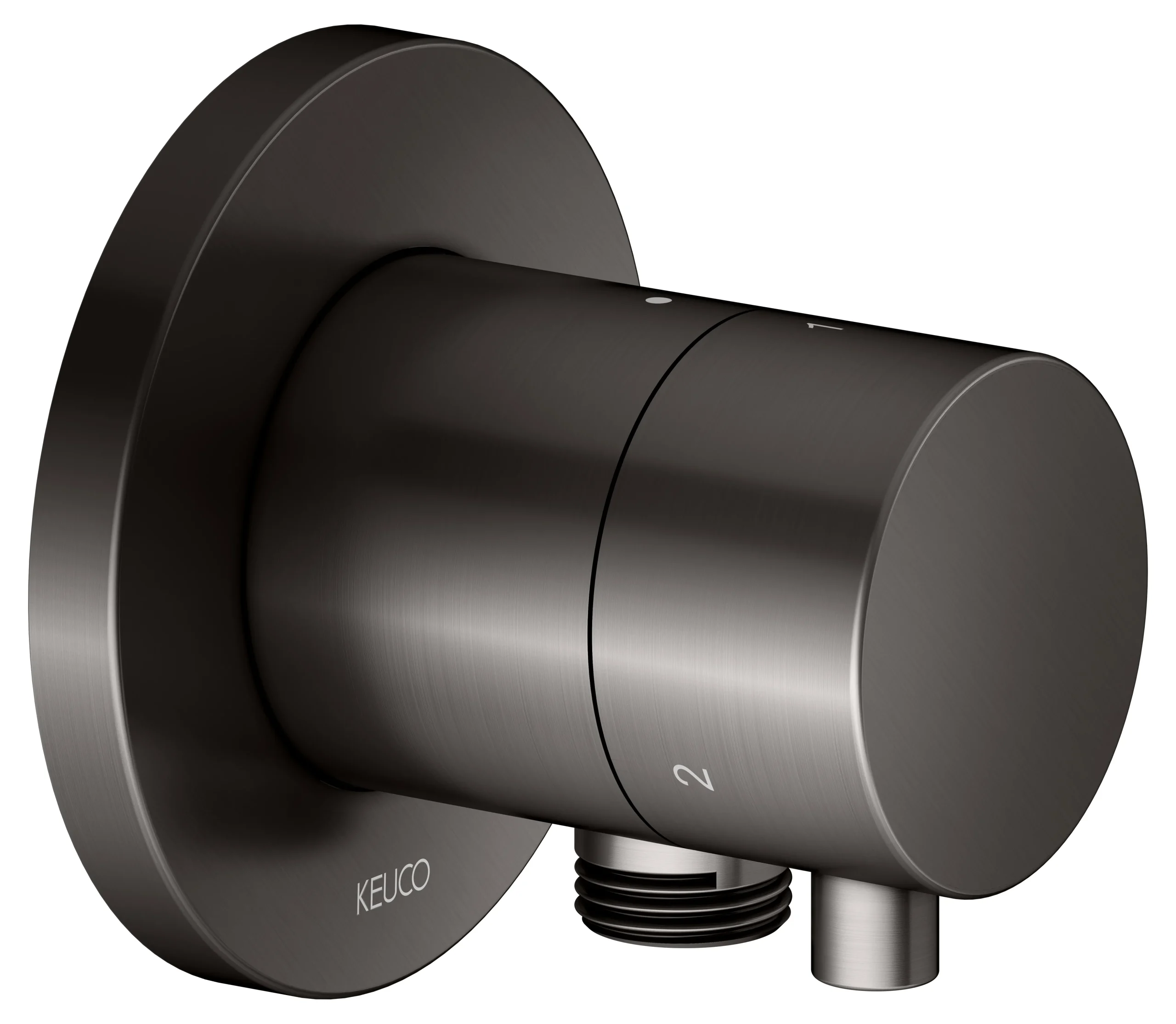 IXMO 3-Wege Umstellventil UP DN15 IXMO Comfort, rund Titanschwarz geb.