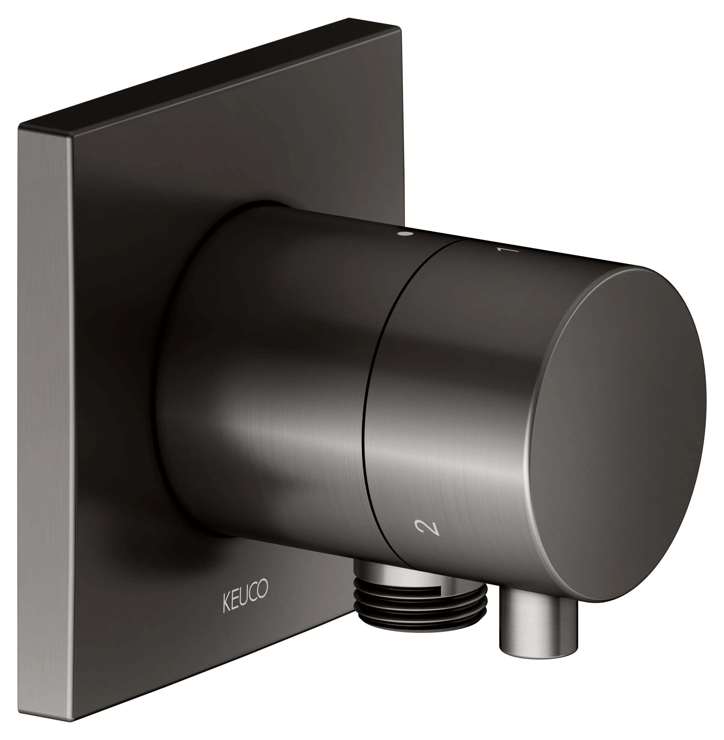 IXMO 3-Wege Umstellventil UP DN15 IXMO Comfort, eckig Titanschwarz geb.