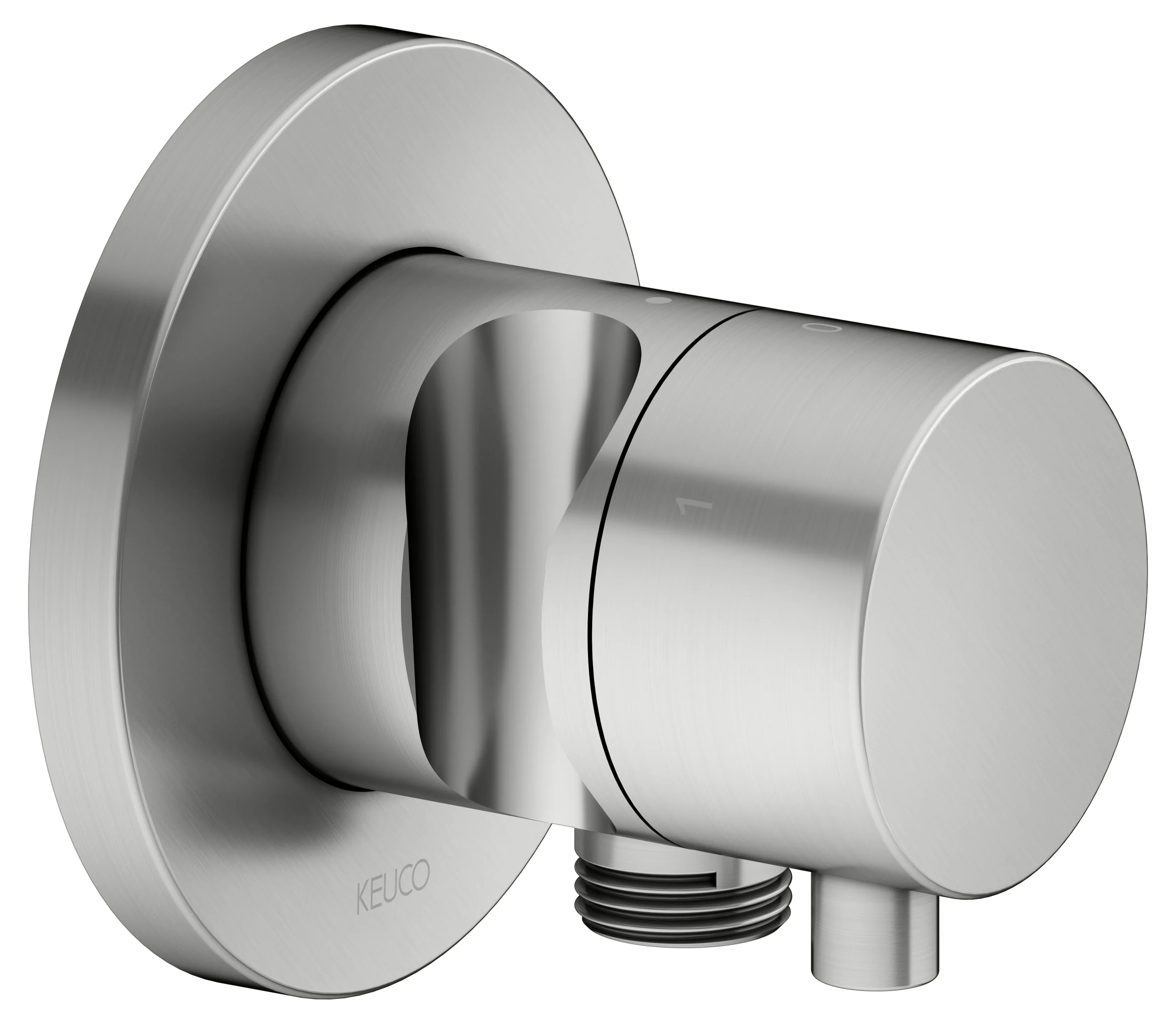 IXMO 3-Wege Ab- u. Umstellventil UP IXMO Comfort, rund Edelstahl-fin.