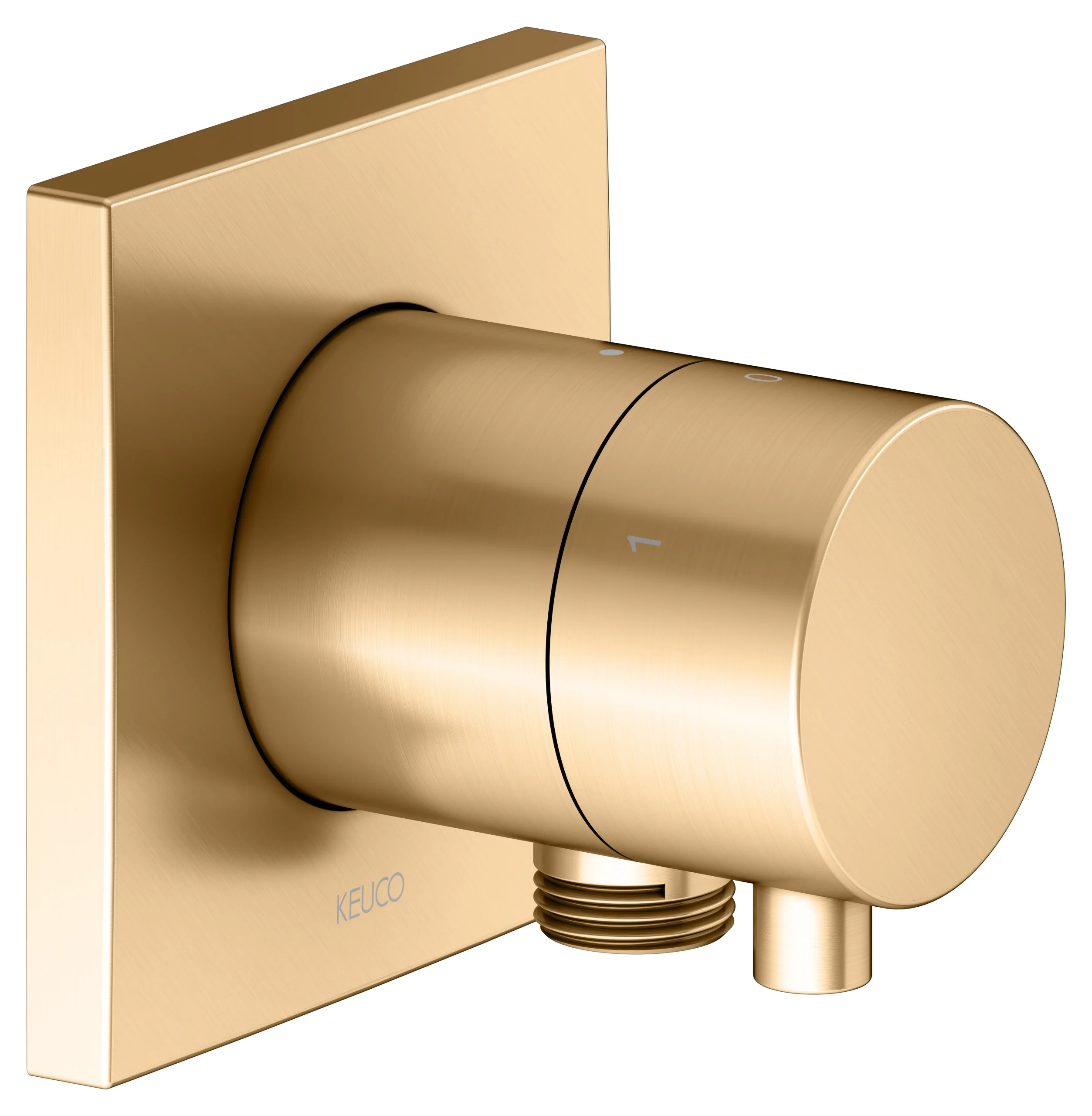 IXMO 3-Wege Ab- u. Umstellventil UP IXMO Comfort, eckig Messing geb.