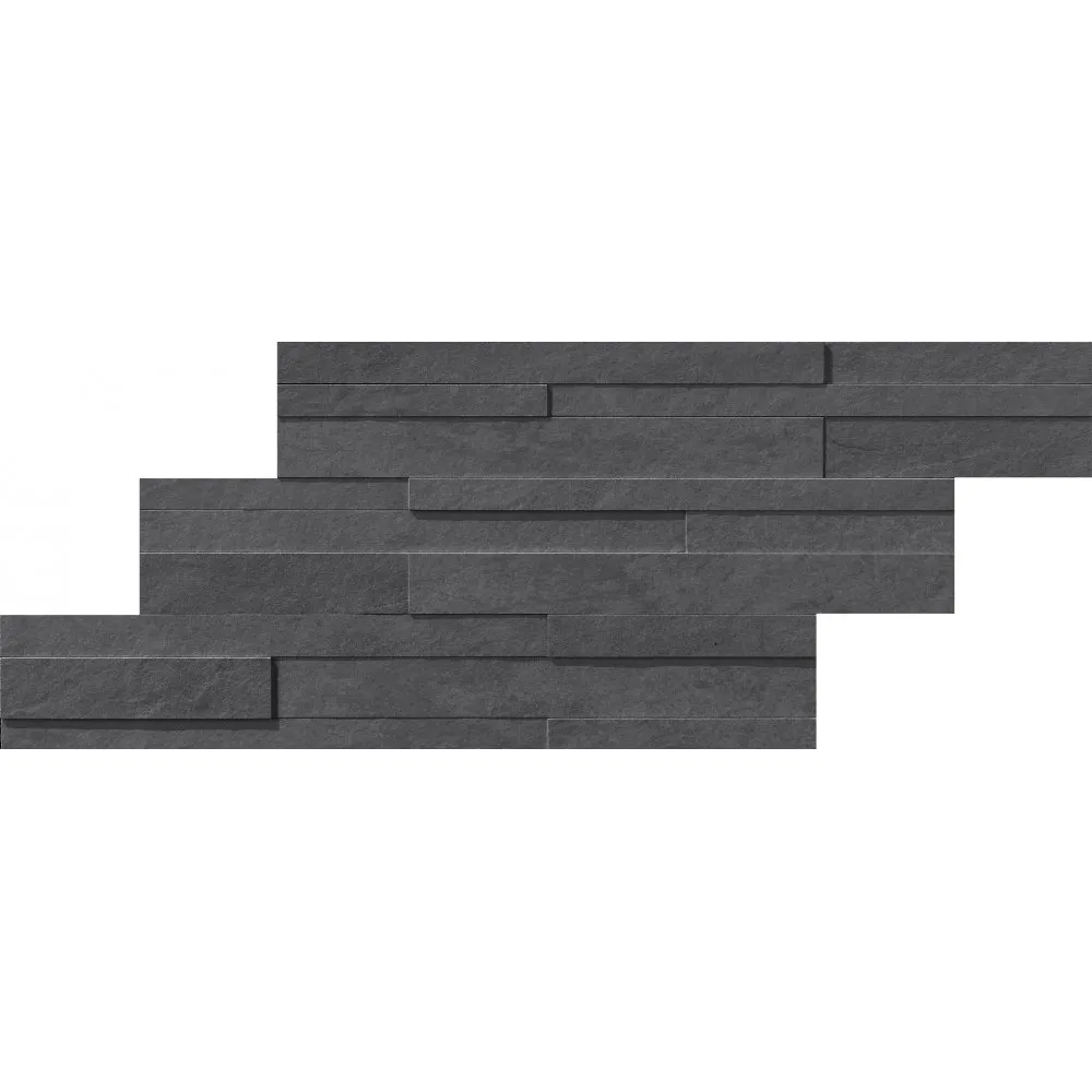 LEA CERAMICHE FLIESEN WATERFALL MURETTO 3D DARK FLOW LAPPATO REKT. 29X59