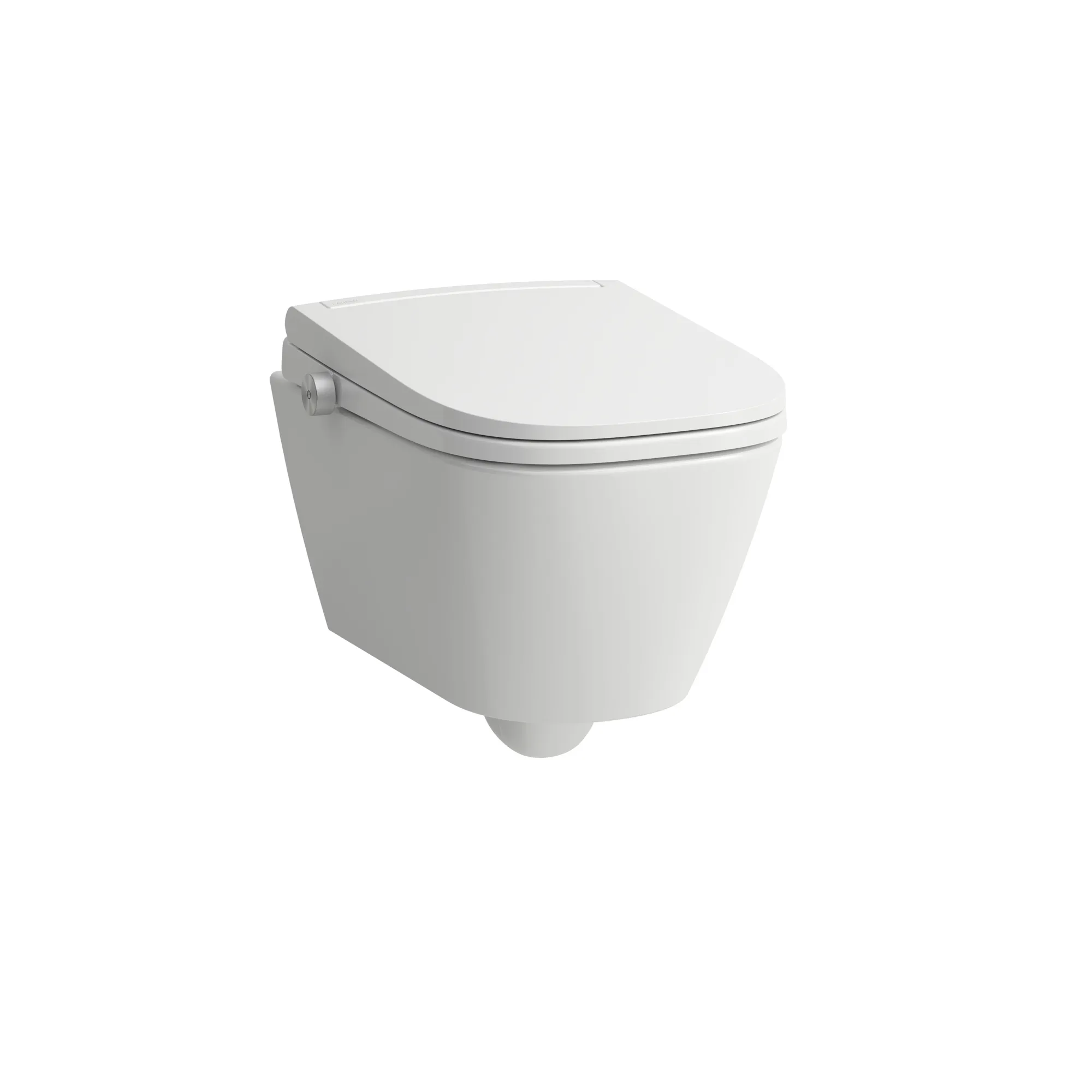 CLEANET MEDA Spülrandloses Wand-WC mit Dusch-WC Aufsatz Silent Flush, verdeckte Befestigung, Tiefspüler für 6/3l-Spülung, mit Fernbedeinung, Fön & Sitzheizung, weiß