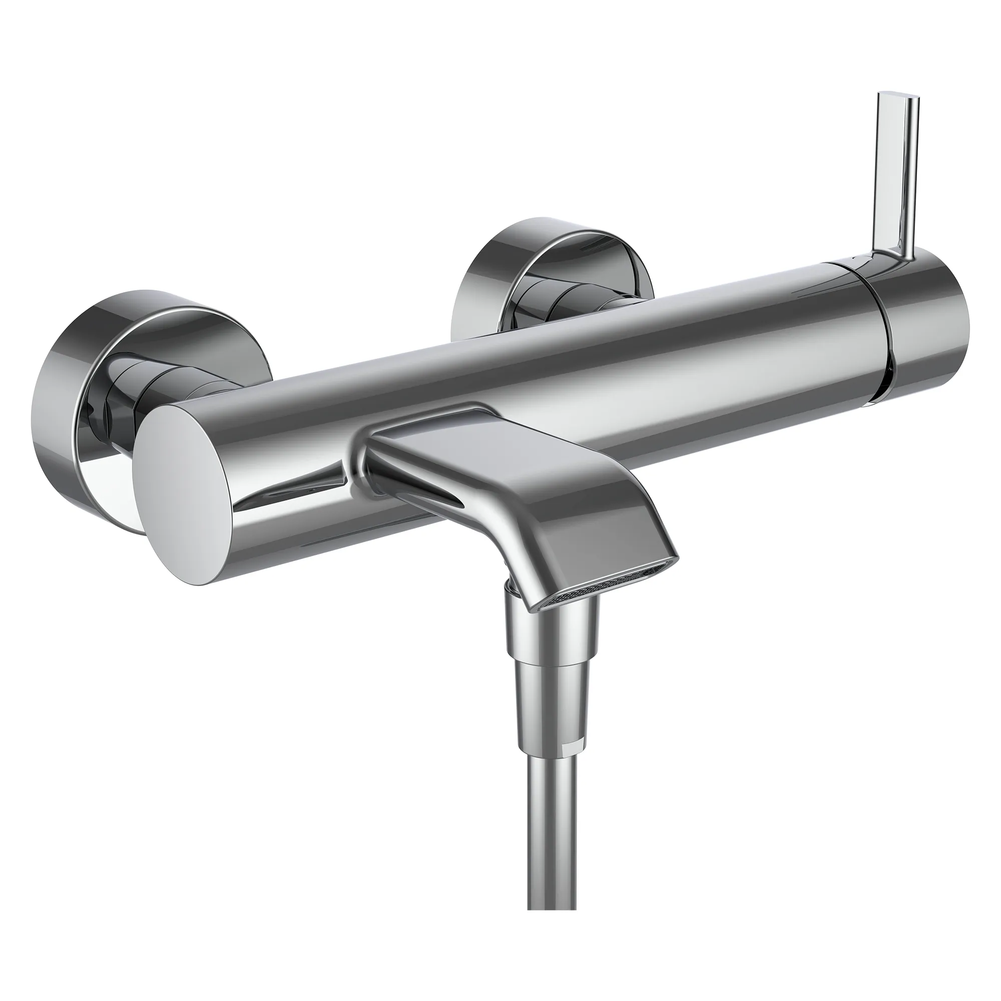 Einhebel-Wannenmischer Aufputz MEDA mit Zubehör Kunststoffschlauch 1500 mm und Handbrause MyTwin100 chrom