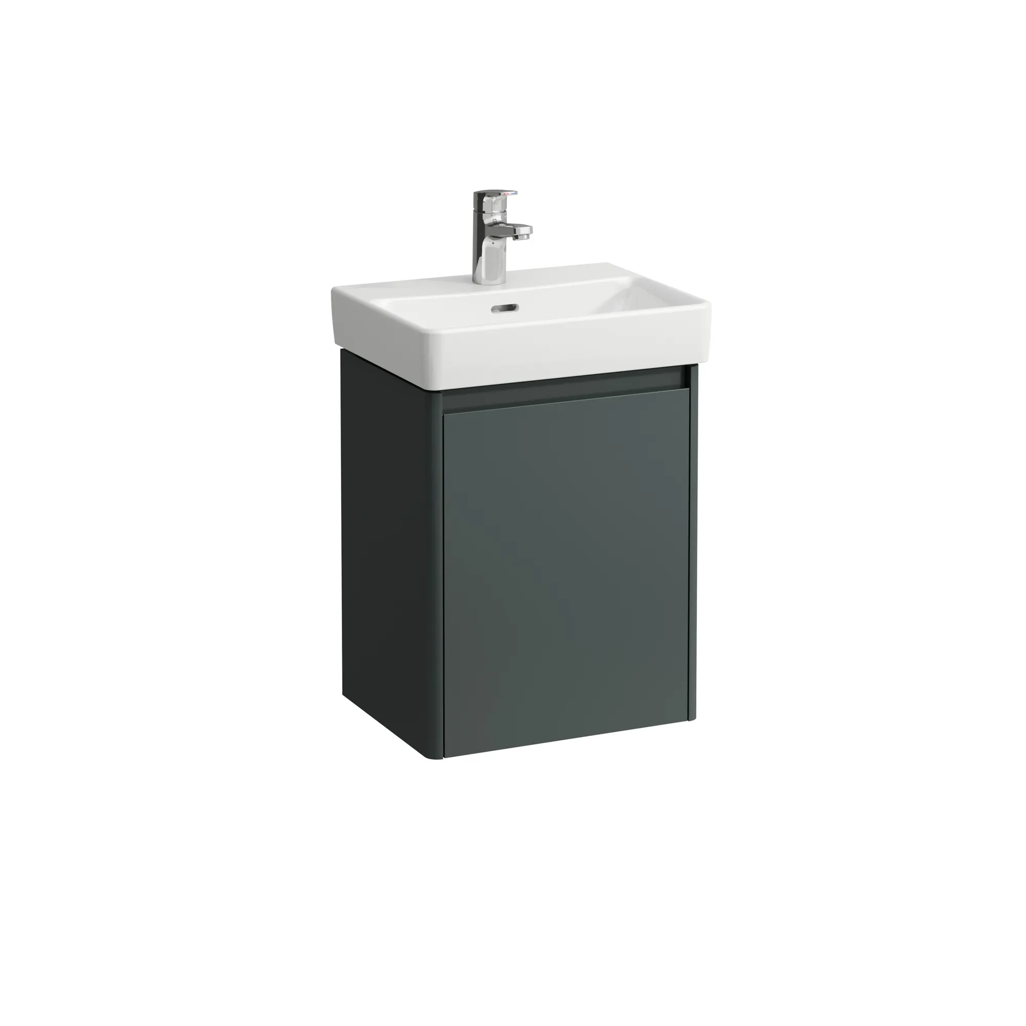 Waschtischunterbau BASE 2.0 für PRO S 320x422x515 1 Tür mit Griffmulde, Scharnier links für Waschtisch H815961 weiß matt