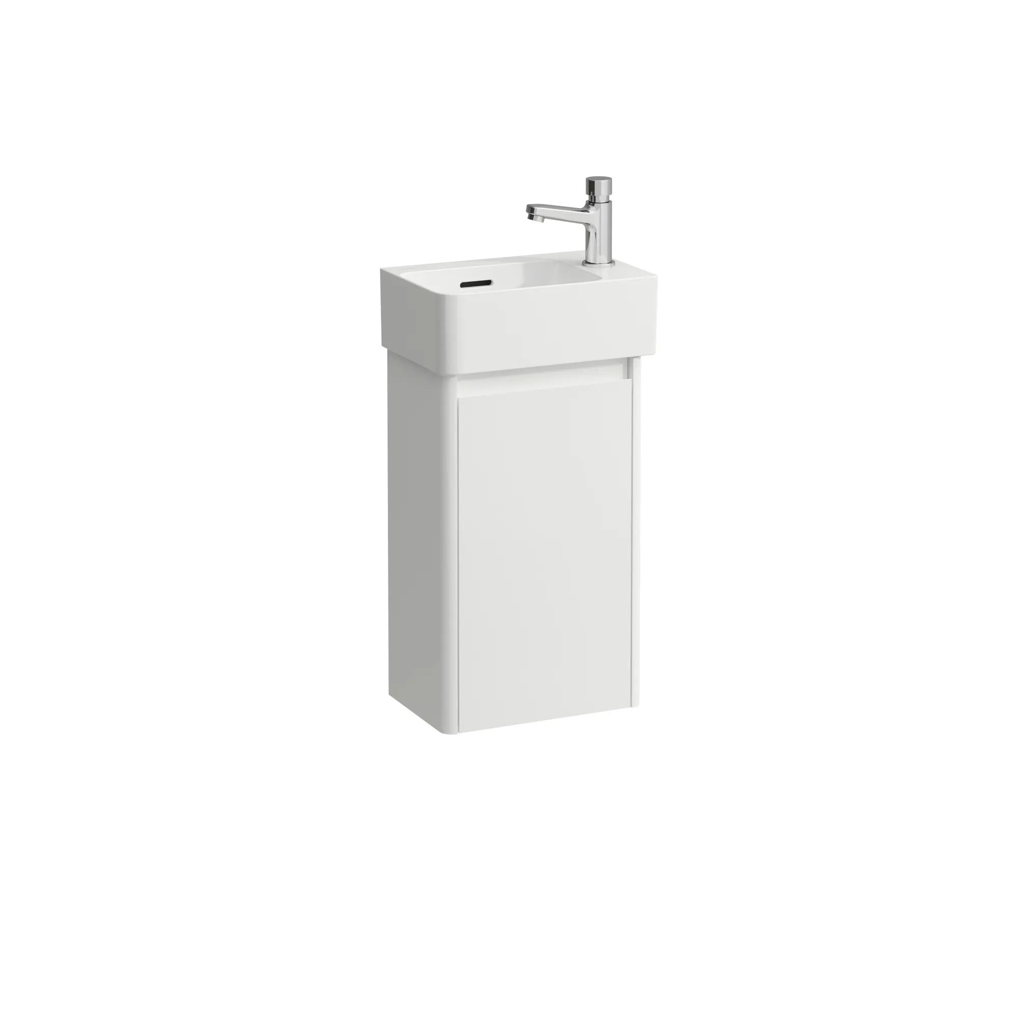 Waschtischunterbau BASE 2.0 für VAL 205x315x515 1 Tür Scharnier rechts mit Griffmulde für Waschtisch H815280 weiß matt