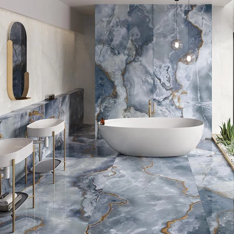 EMILCERAMICA TELE DI MARMO ONYX BLUE FULL LAPPATO REKTIFIZIERT 30X60