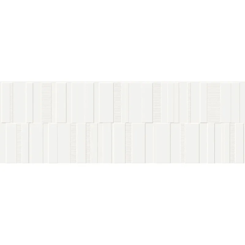 MARAZZI FLIESEN PURE STRUTTURA CODE 3D WHITE SATINATO REKTIFIZIERT 30X90