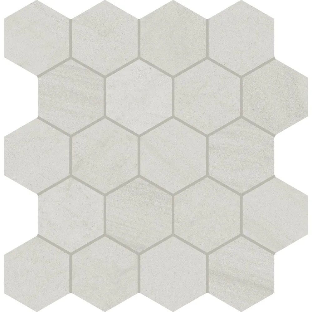 PROVENZA FLIESEN VARANA STONE MOSAIK HEXAGON LIGHT GREY SILKTECH 29,3X30