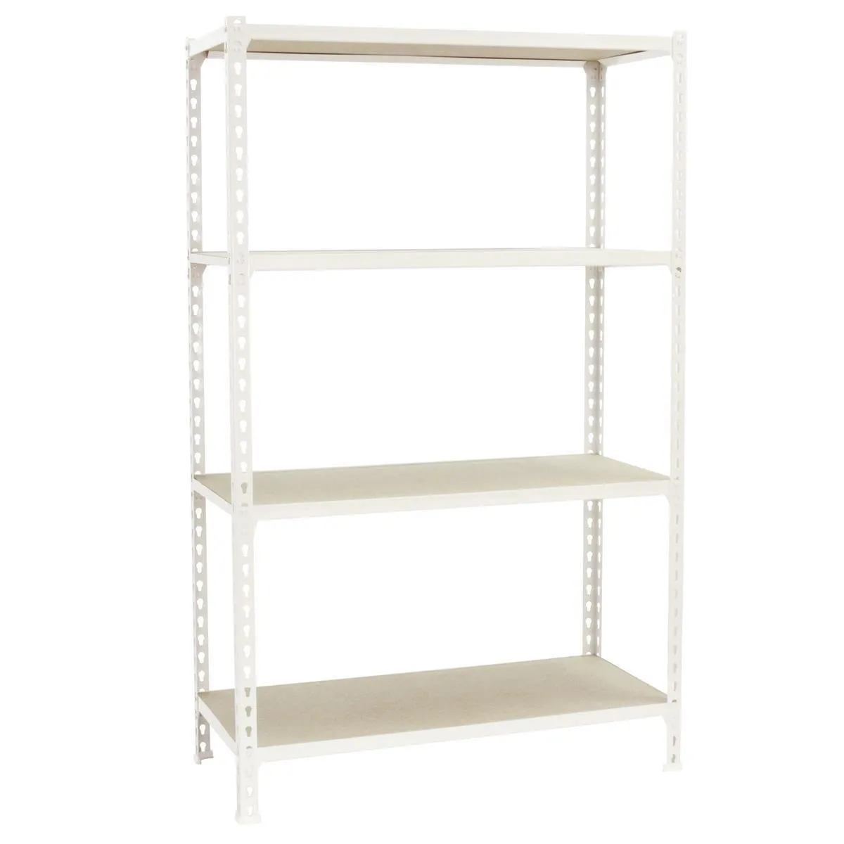 Schwerlastregal MID MULI | HxBxT 150x110x30cm | 4 Fachböden | Fachlast 200kg | Blau-Orange | Lagerregal Kellerregal Werkstattregal Metallregal Fachbodenregal Steckregal