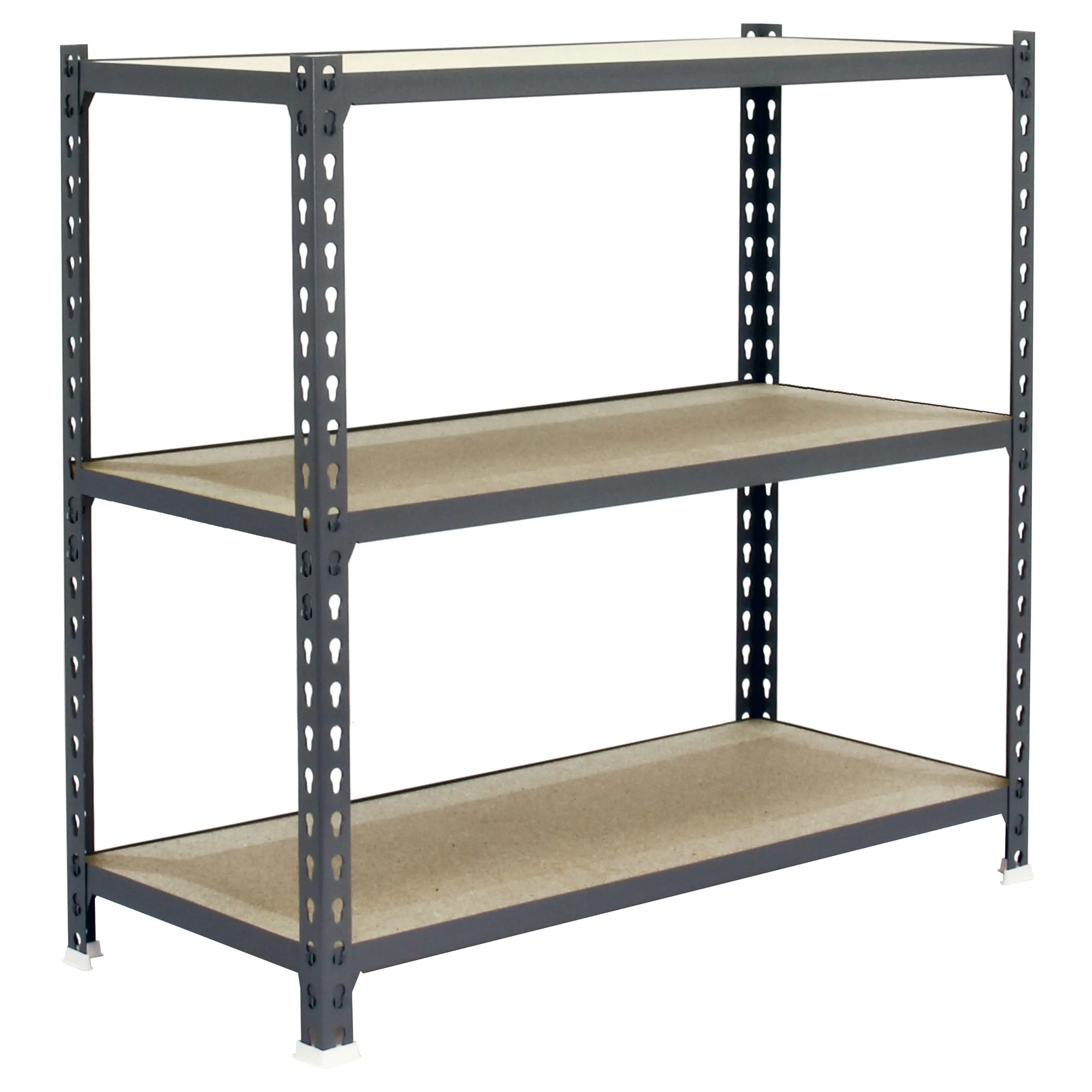 Schwerlastregal SMALL MULI | HxBxT 100x110x40cm | 3 Fachböden | Fachlast 200kg | Grau | Lagerregal Kellerregal Werkstattregal Metallregal Fachbodenregal Steckregal