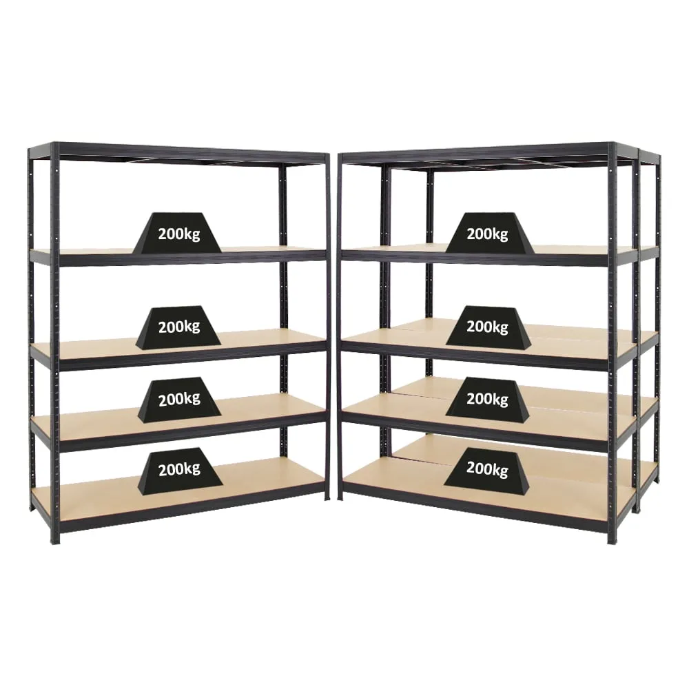 Mega Deal | 3x Schwerlastregal Giant Elephant | HxBxT 180x150x45 cm |  Fachlast 200kg | Schwarz