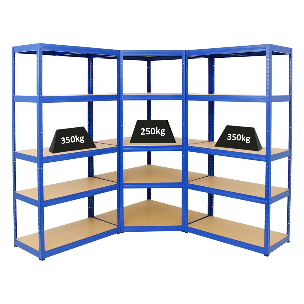 Mega Deal 1x Eckregal + 2x Schwerlastregal Slim Elephant S, Blau