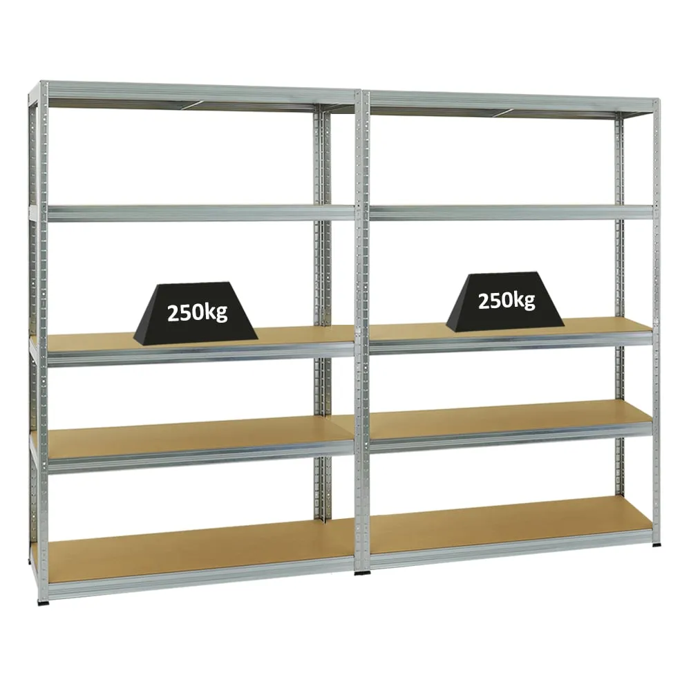 Mega Deal | 2x Schwerlastregal Big Elephant S | HxBxT 180x120x45 cm | Fachlast 250kg | Verzinkt