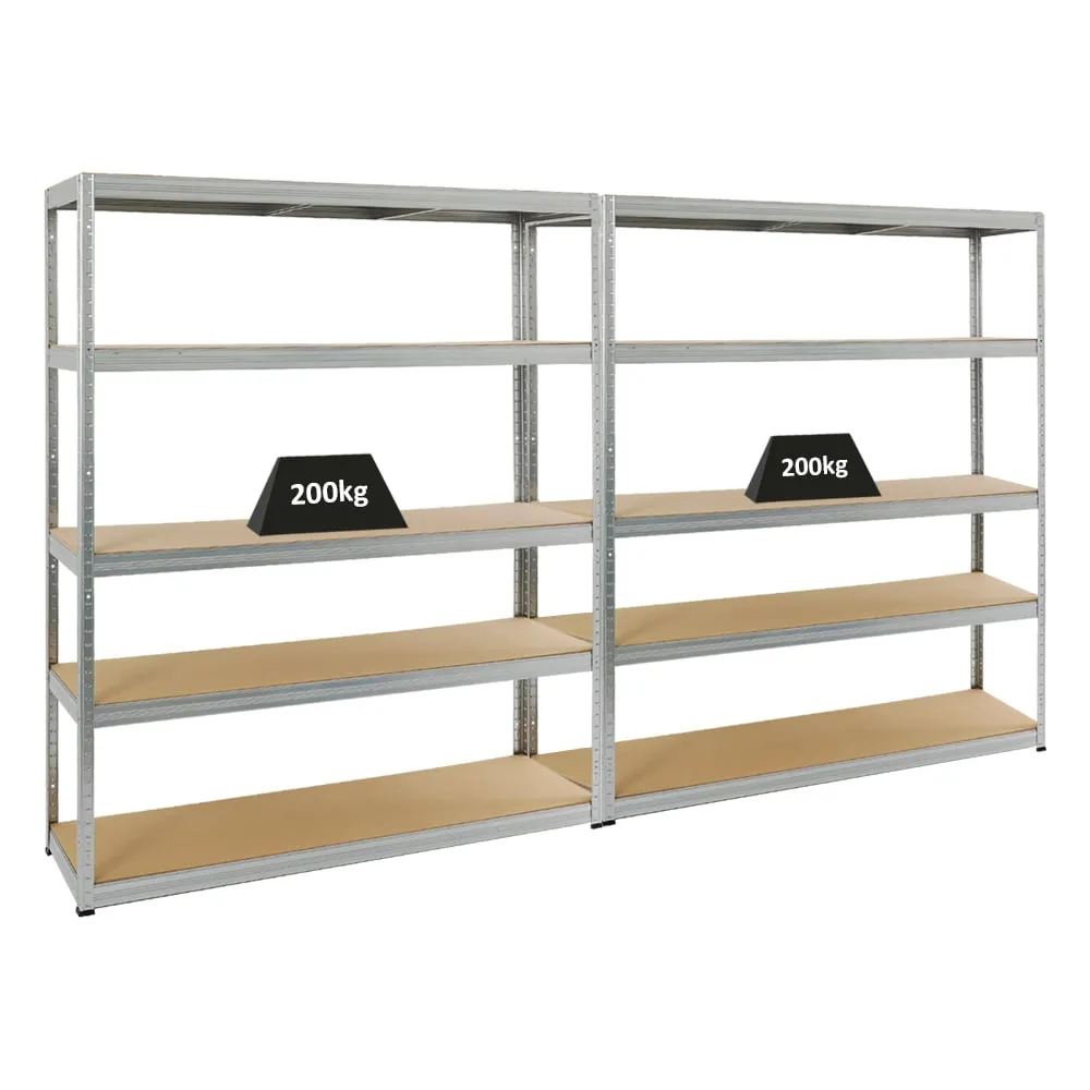 Mega Deal | 2x Schwerlastregal Giant Elephant | HxBxT 180x150x45 cm |  Fachlast 200kg | Verzinkt