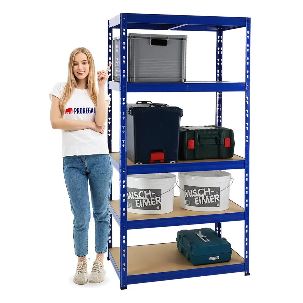 Kellerregal Fast Tiger | HxBxT 180x90x60 cm |  Fachlast 265kg | Blau