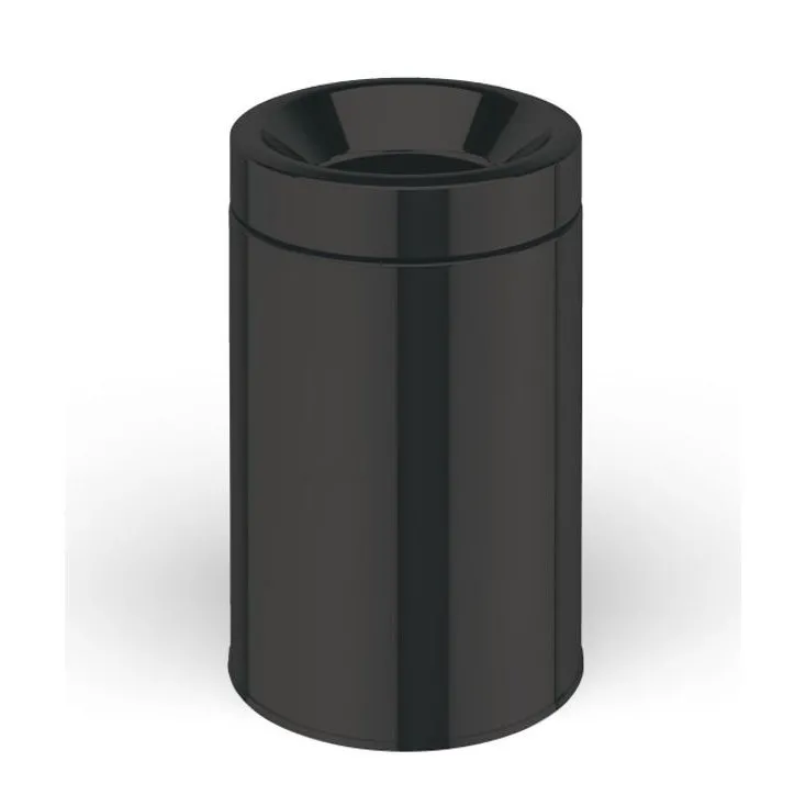 LINEABETA SESTEI ABFALLEIMER MIT EIMER 5 LT POLIERT SCHWARZ LACKIERTEM EDELSTAHL