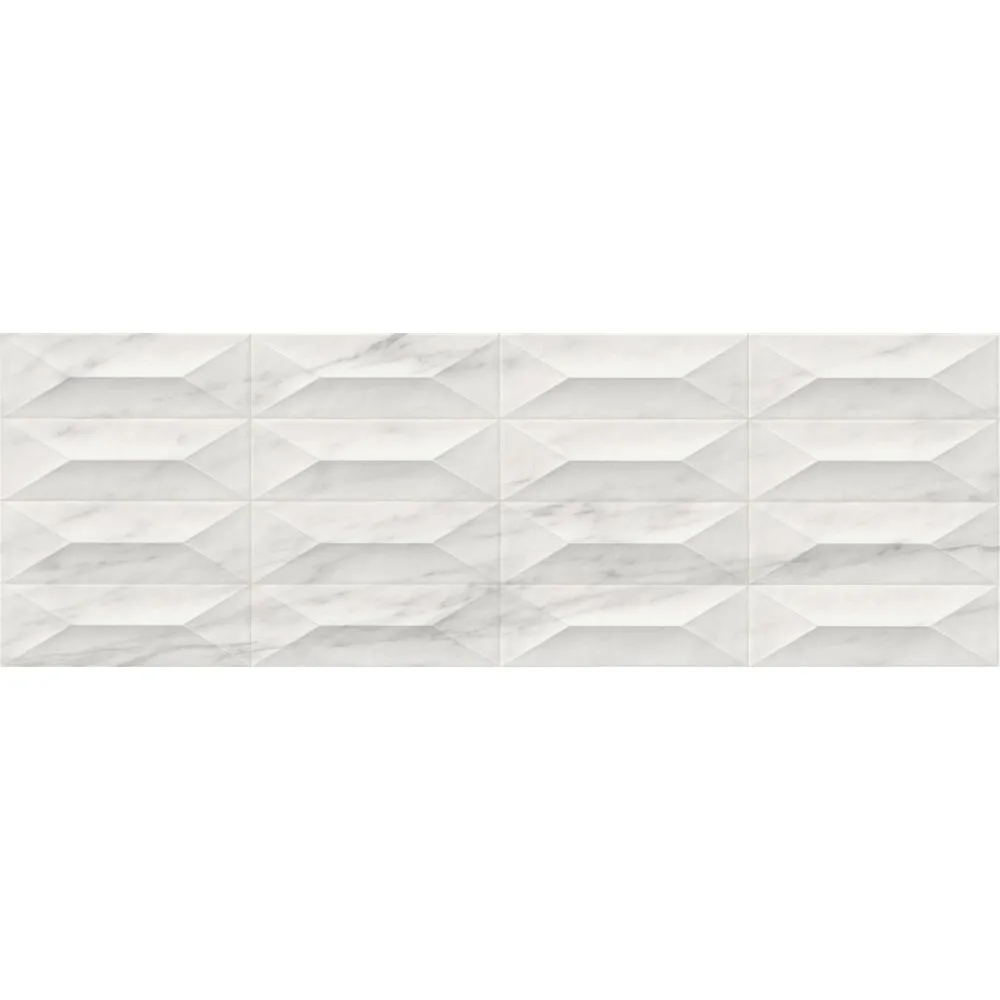 MARAZZI FLIESEN MARBLEPLAY STRUTTURA GEM 3D WHITE LUX REKTIFIZIERT 30X90